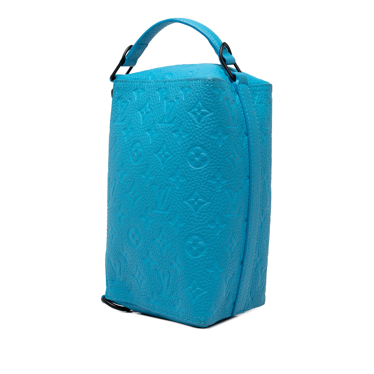 Louis Vuitton Monogram Taurillon Triangle Messenger — Blue
