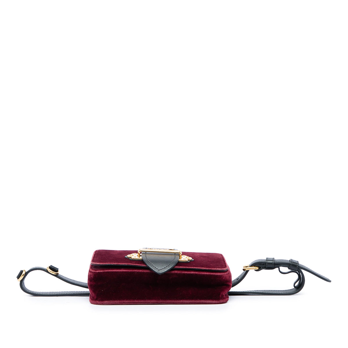 Prada Velvet Cahier Convertible Belt Bag — Red