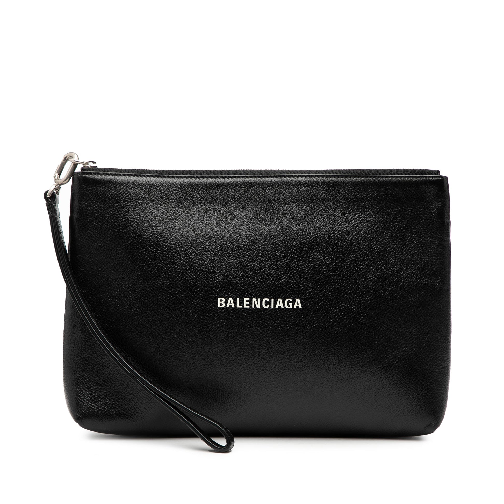 Balenciaga Leather Logo Cash Pouch