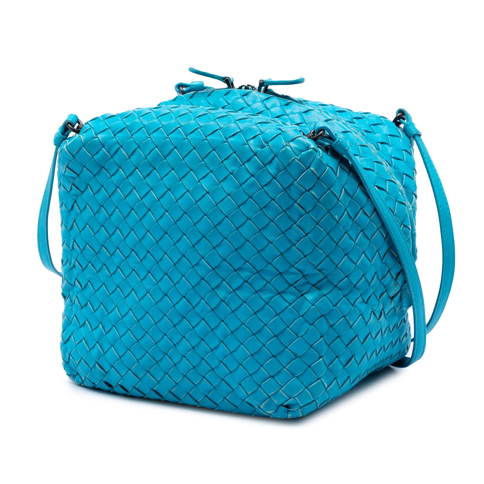 Bottega Veneta Nappa Intrecciato Cube Crossbody