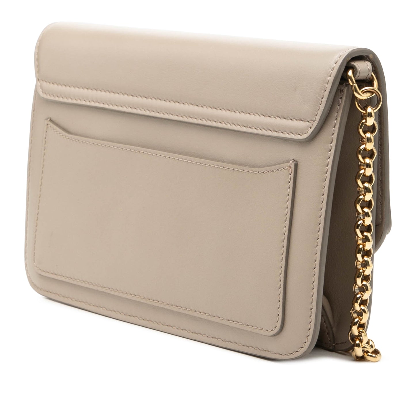 Chloé Calfskin and Suede C Clutch With Chain