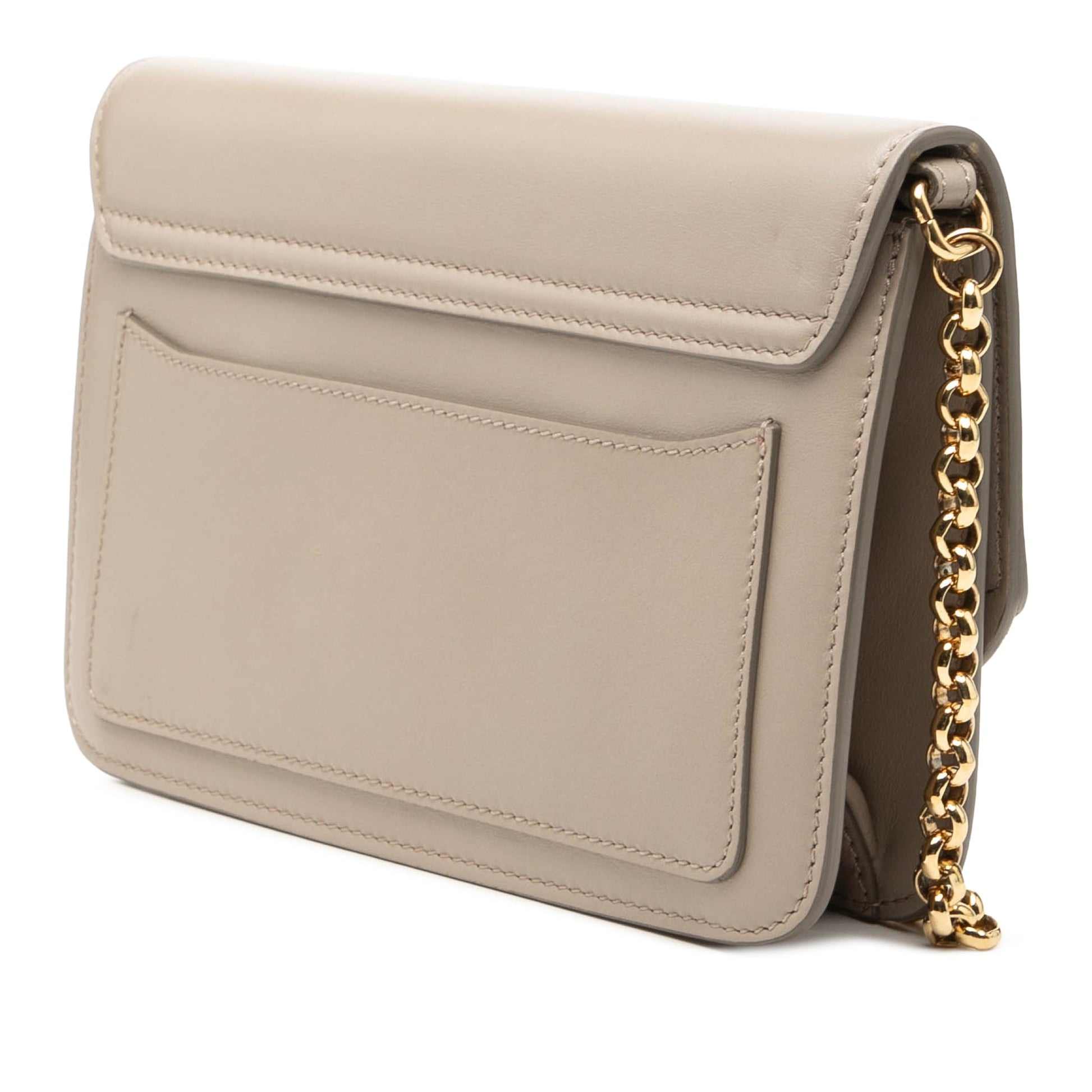 Chloé Calfskin and Suede C Clutch With Chain