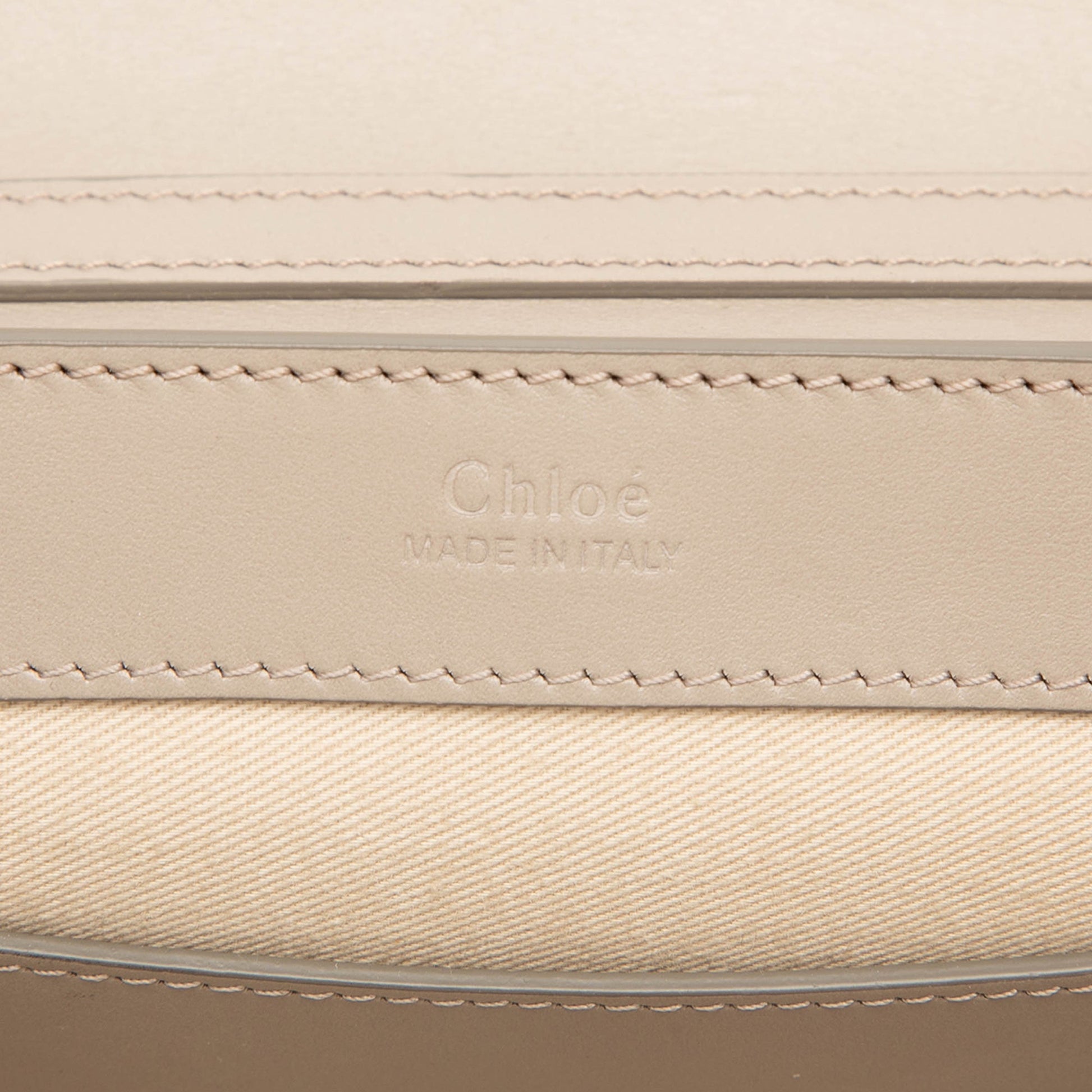Chloé Calfskin and Suede C Clutch With Chain