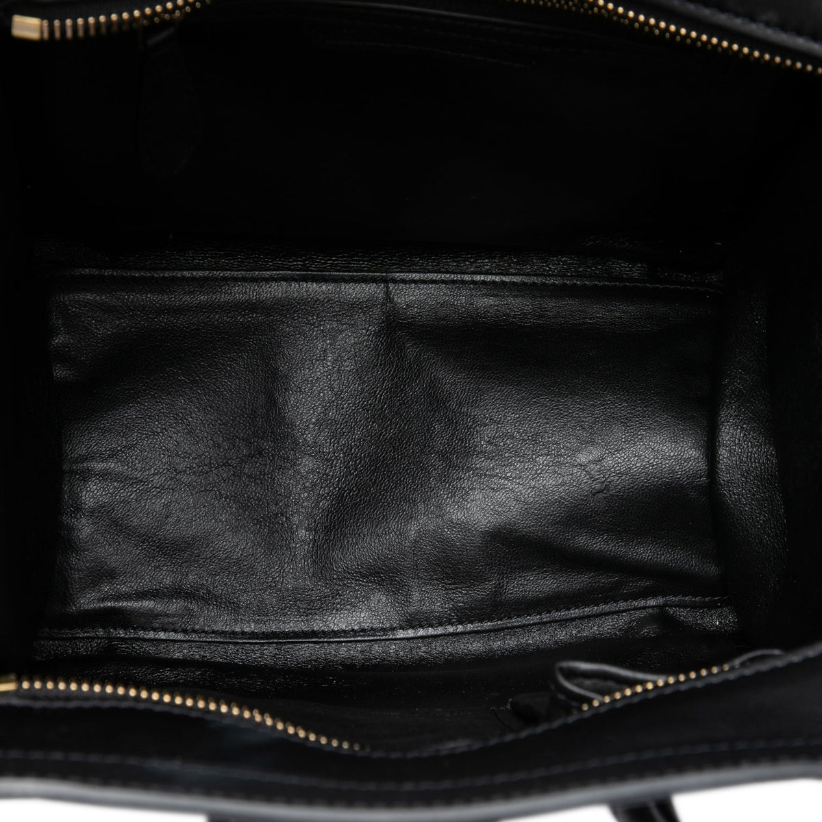 Celine Micro Tricolor Calfskin and Suede Luggage Tote