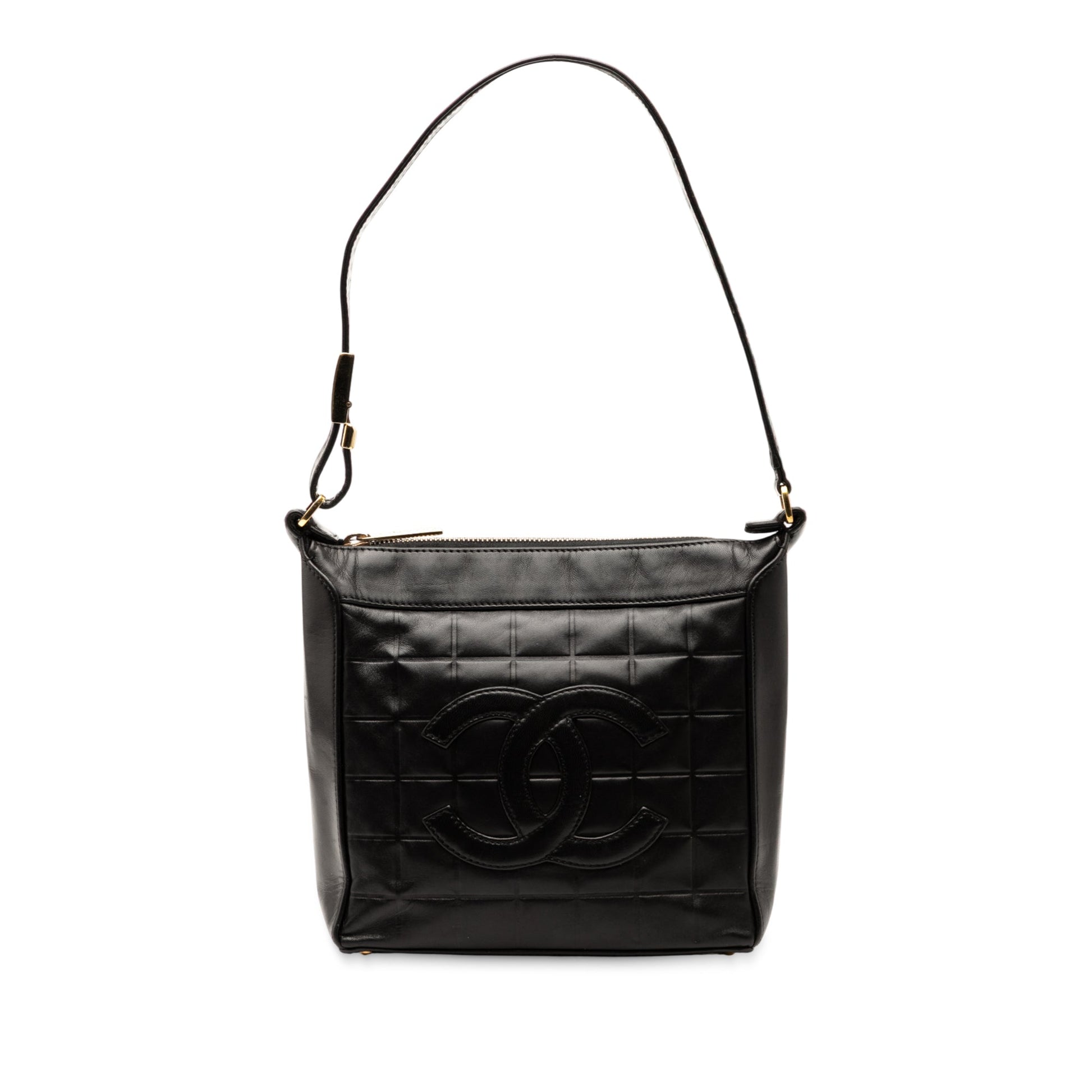 Chanel CC Chocolate Bar Lambskin Shoulder Bag