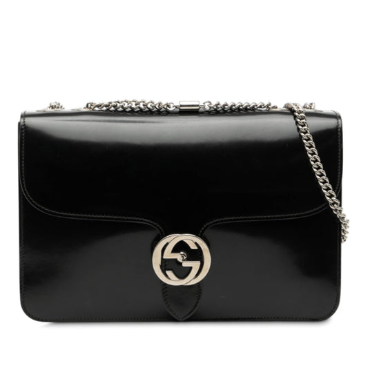 Gucci Medium Patent Dollar Interlocking G Crossbody