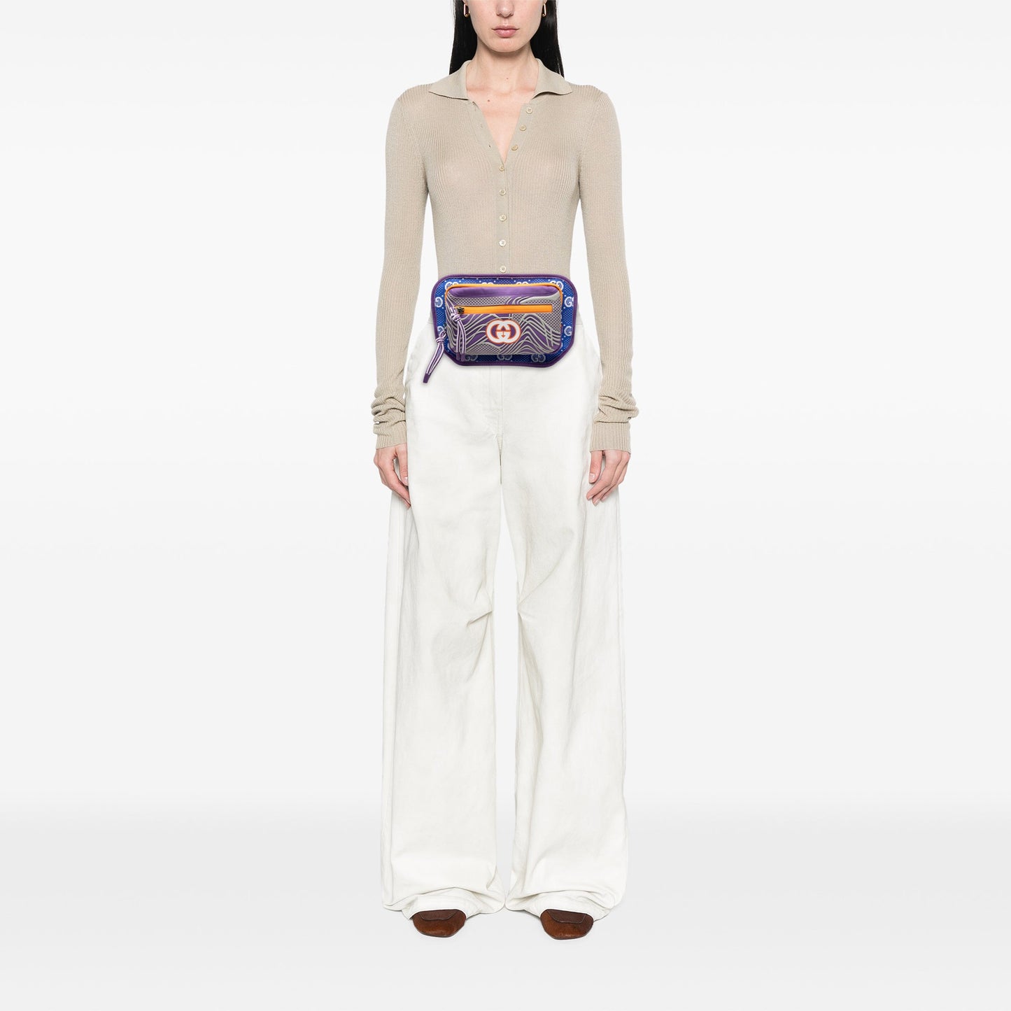 Gucci GG Nylon and Rubber Belt Bag