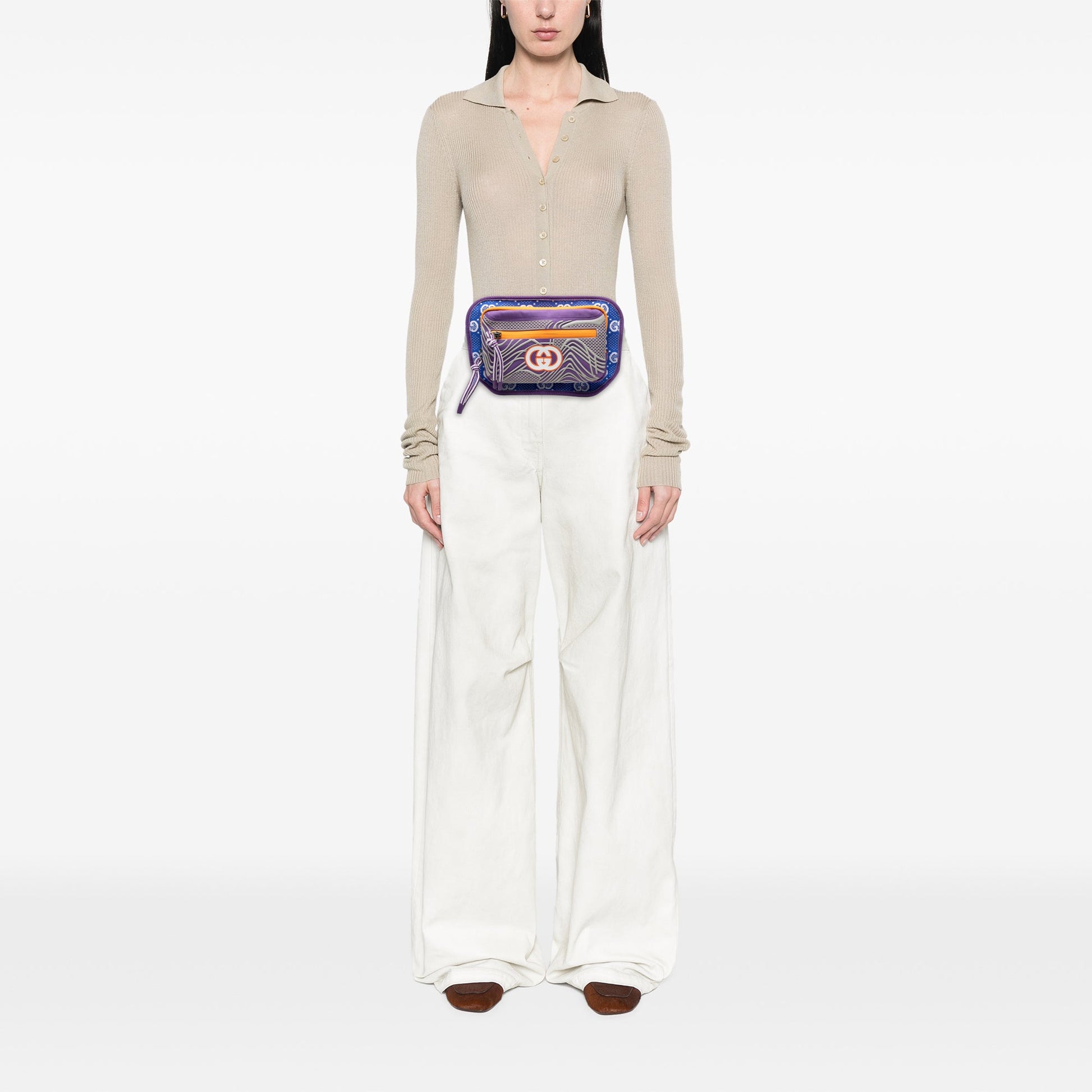 Gucci GG Nylon and Rubber Belt Bag