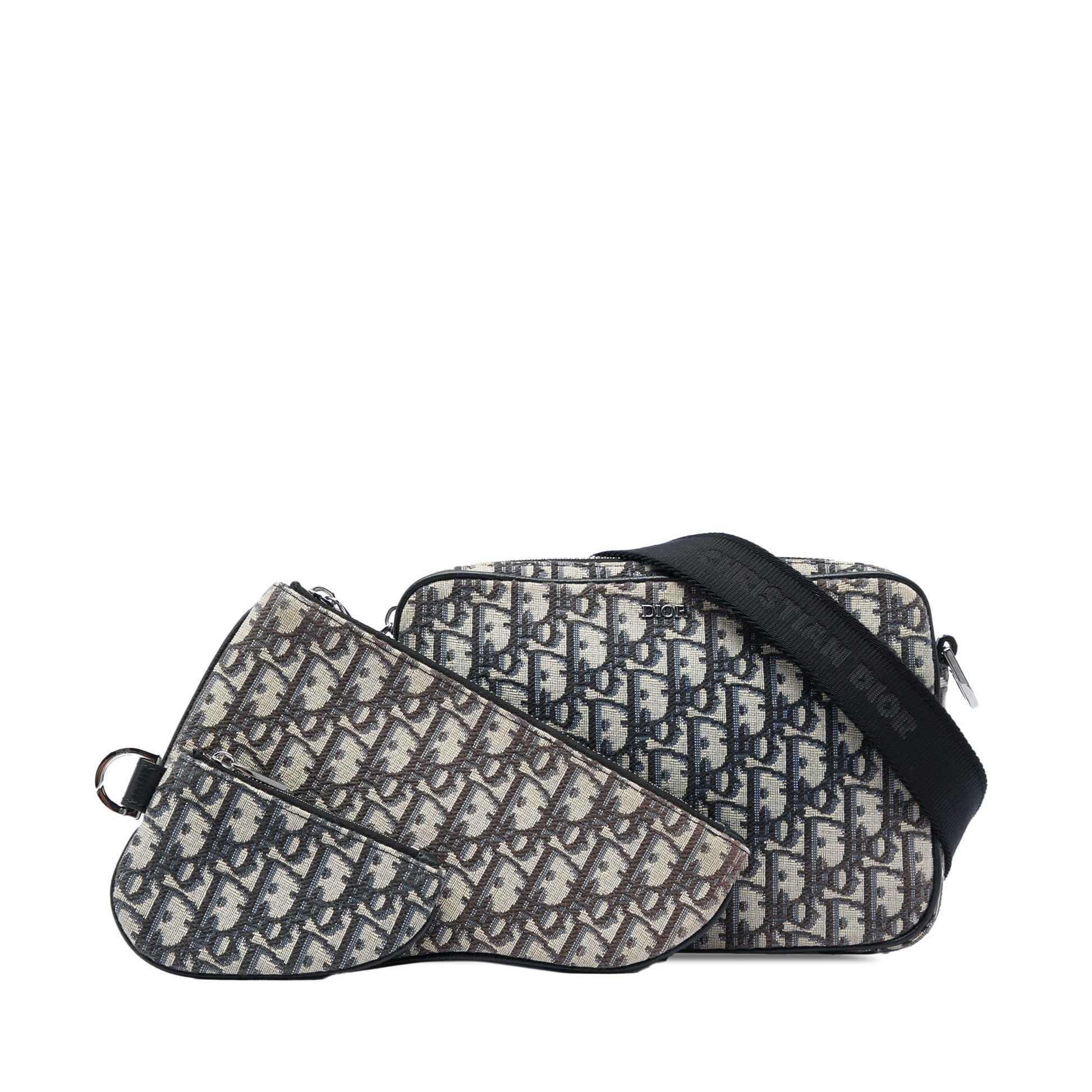 Dior Oblique Canvas Saddle Triple Pouch