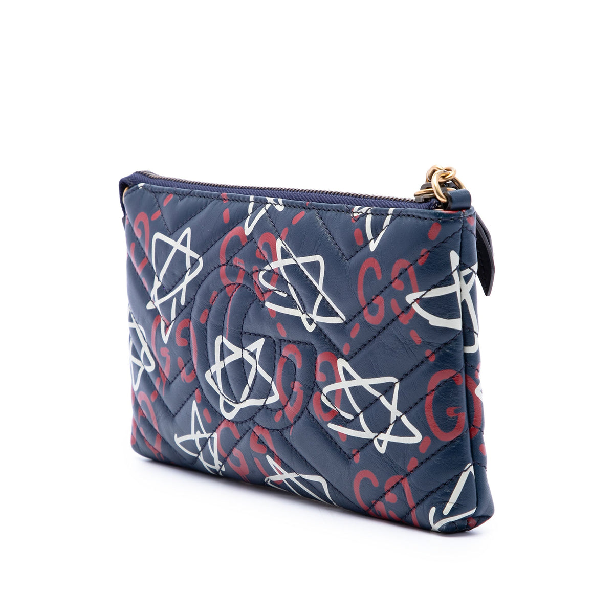 Gucci Mini GG Marmont Matelasse Calfskin Gucci Ghost Wallet On Chain