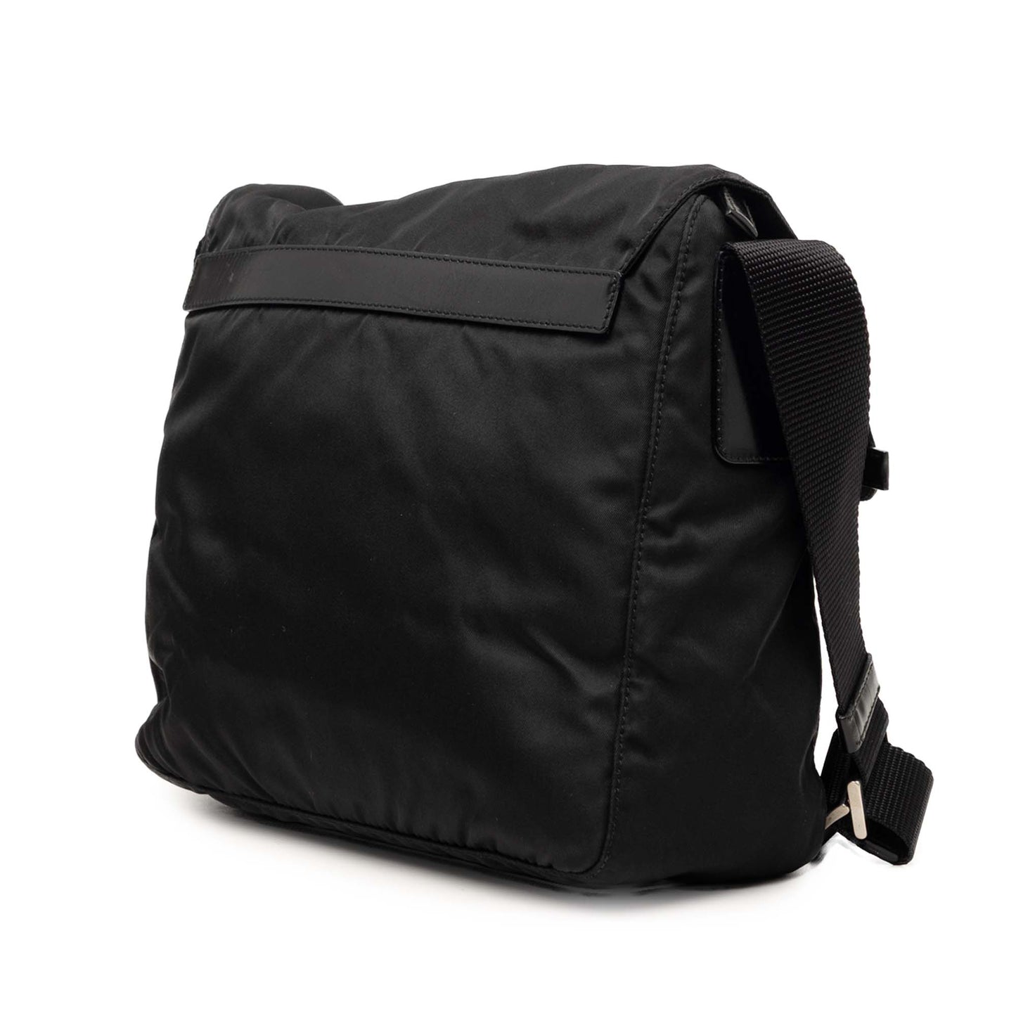 Prada Tessuto Zip Buckle Messenger Bag