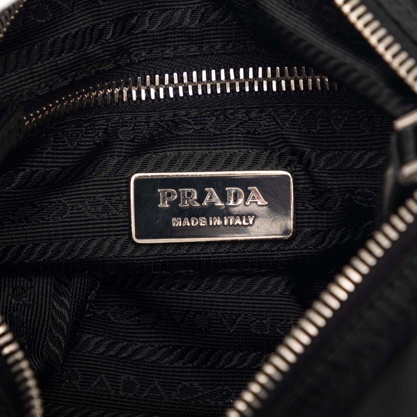 Prada Tessuto Zip Buckle Messenger Bag