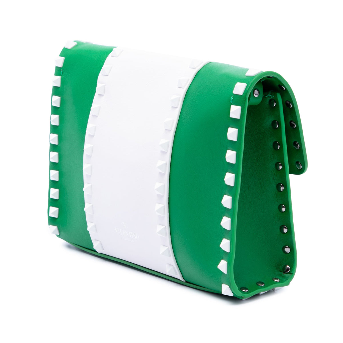 Valentino Medium Leather Colorblock Rockstud Flip Lock Crossbody