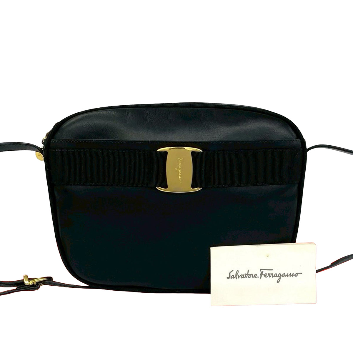 Ferragamo Leather Vara Bow Crossbody
