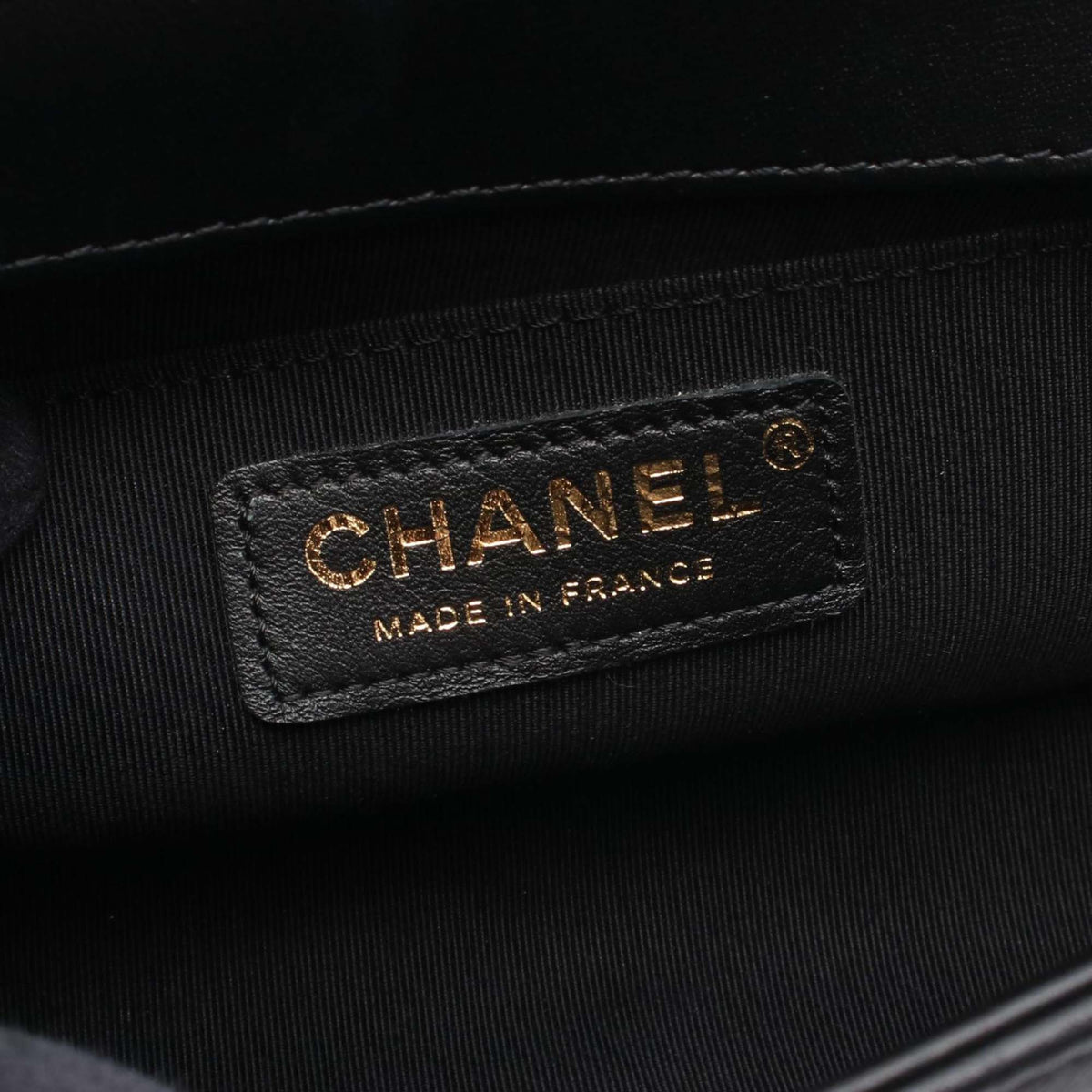 Chanel Small Chevron Lambskin Boy Flap — Black