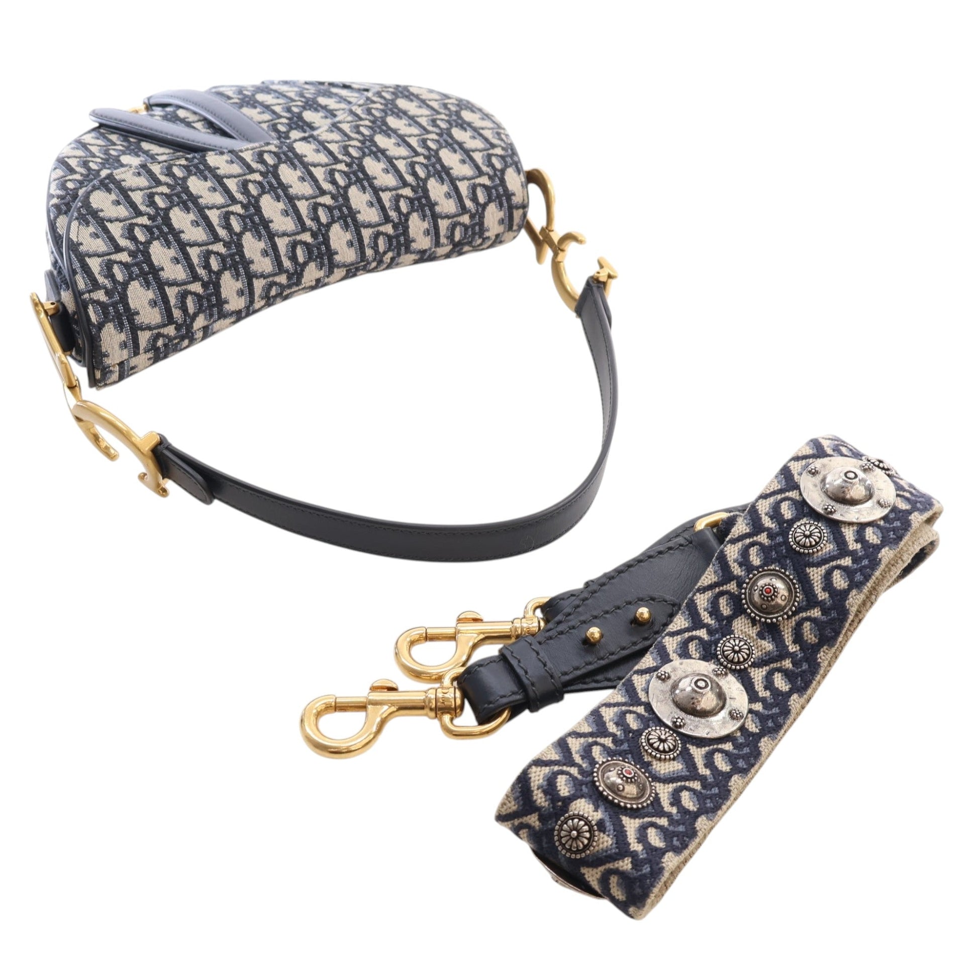Dior Oblique Canvas Saddle Bag