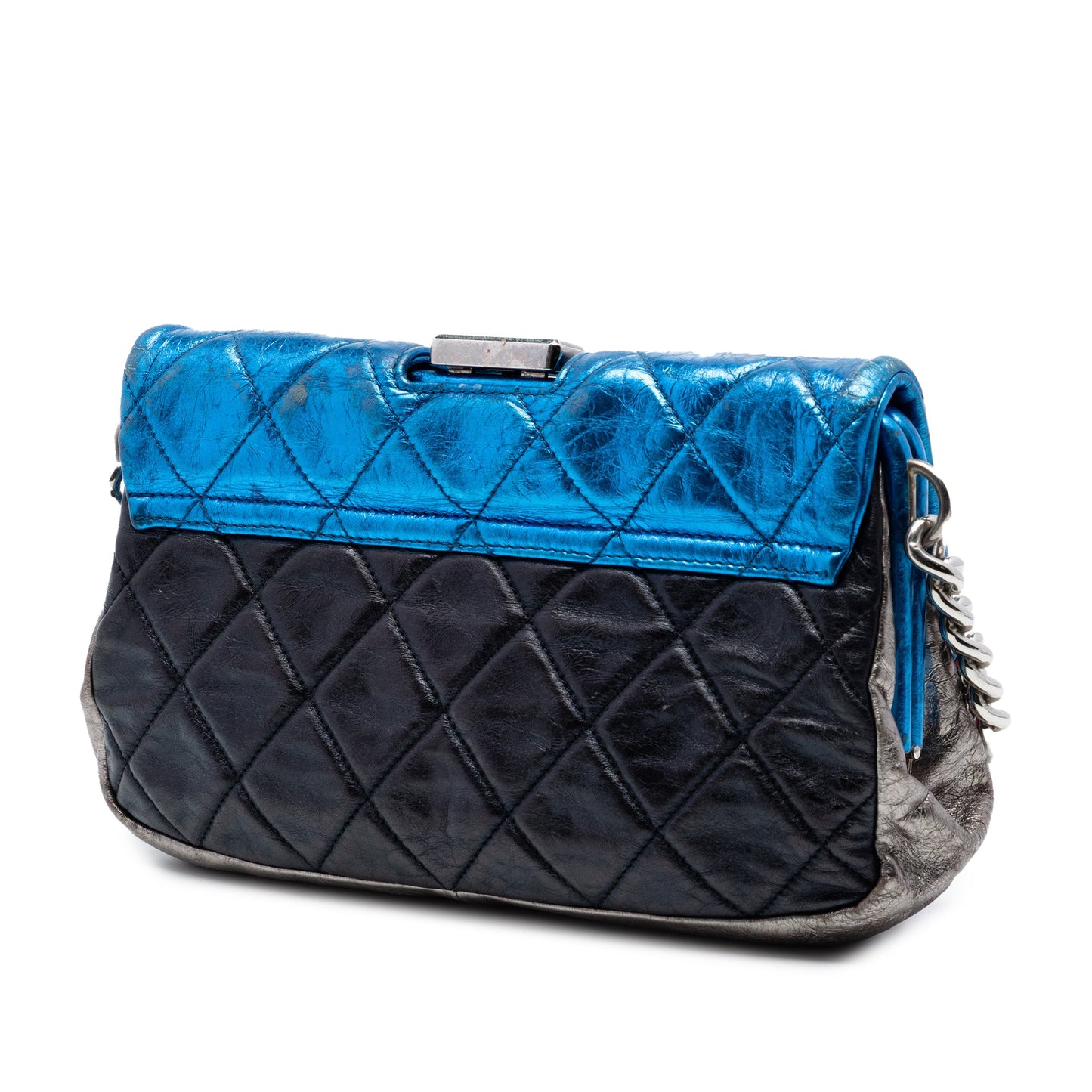 Chanel Multicolor Quilted Metallic Calfskin Modern Chain Flap Frame Bag