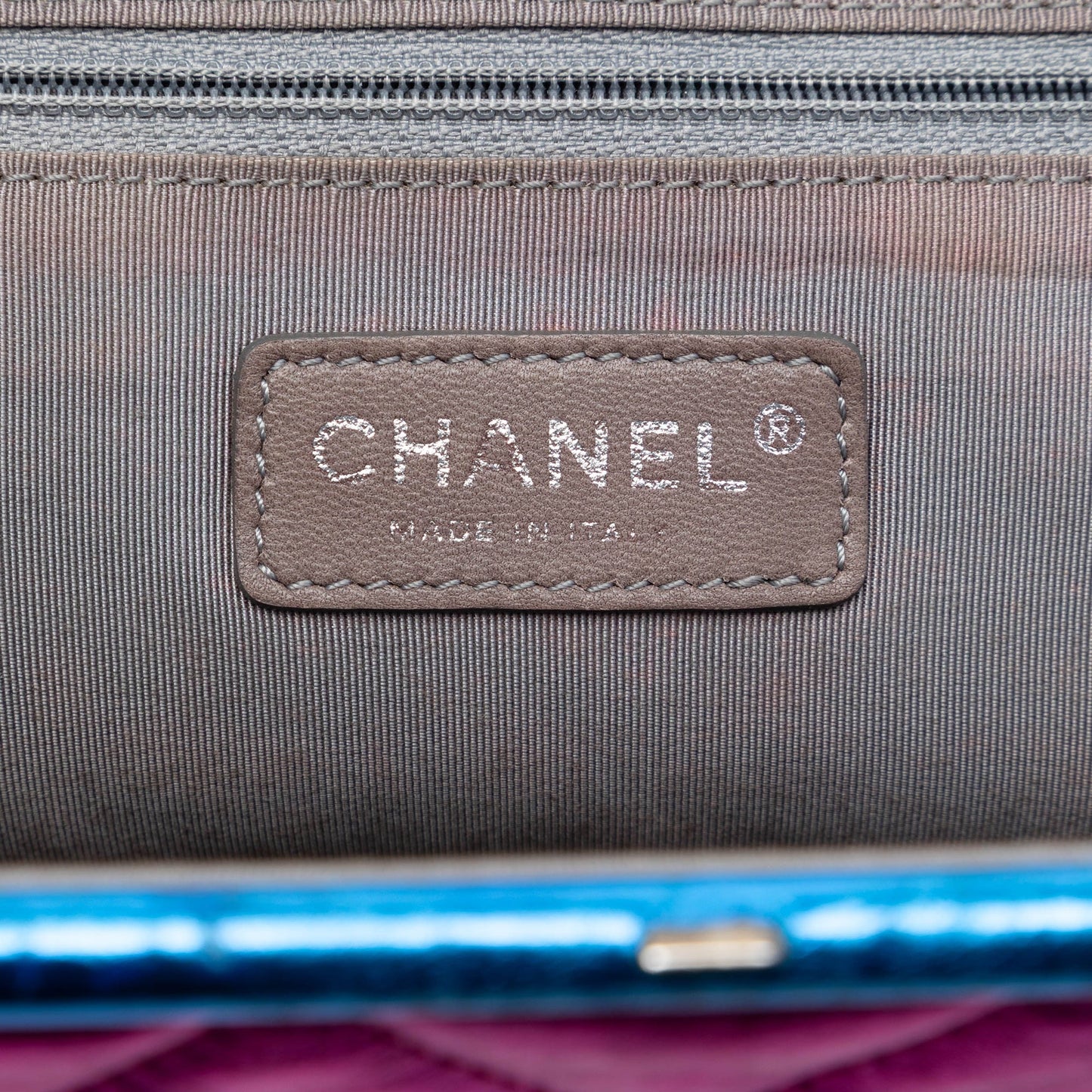 Chanel Multicolor Quilted Metallic Calfskin Modern Chain Flap Frame Bag