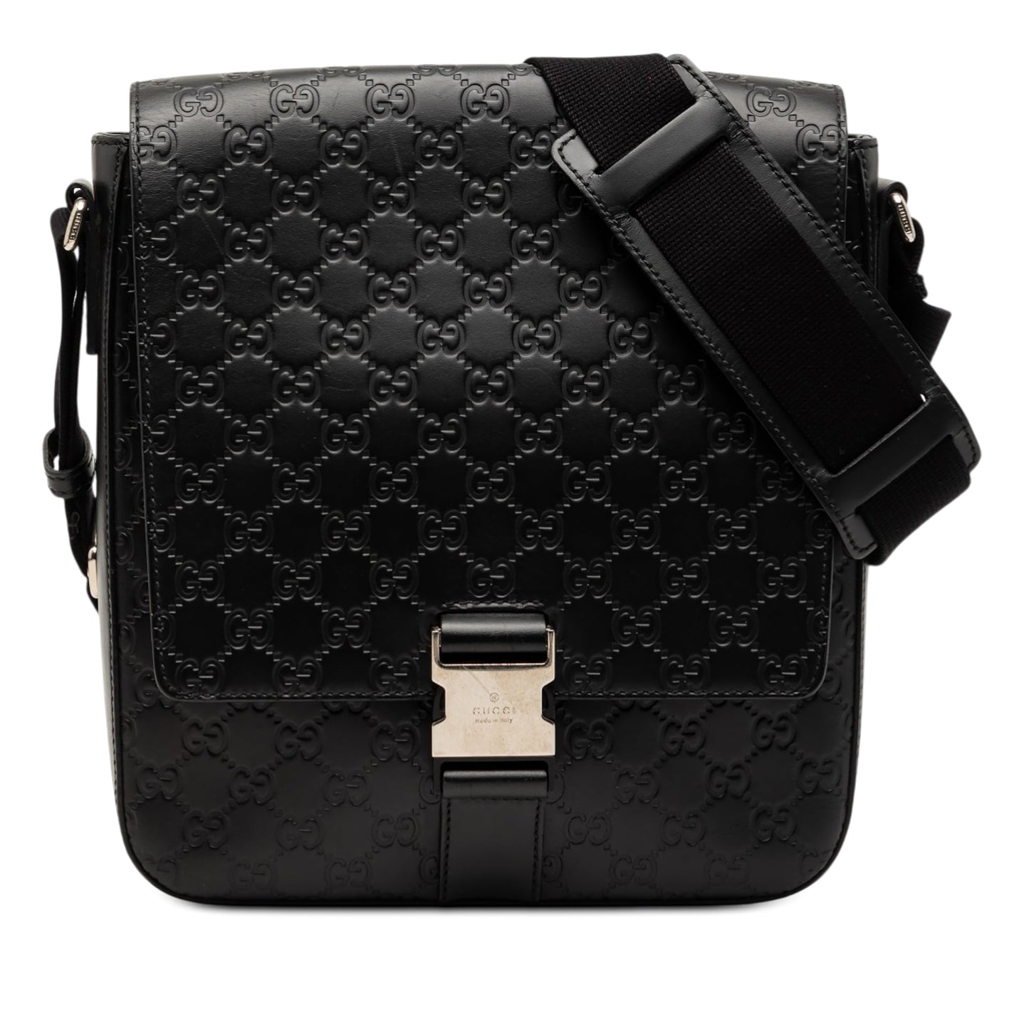 Gucci Guccissima Flap Messenger Bag