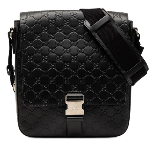 Gucci Guccissima Flap Messenger Bag