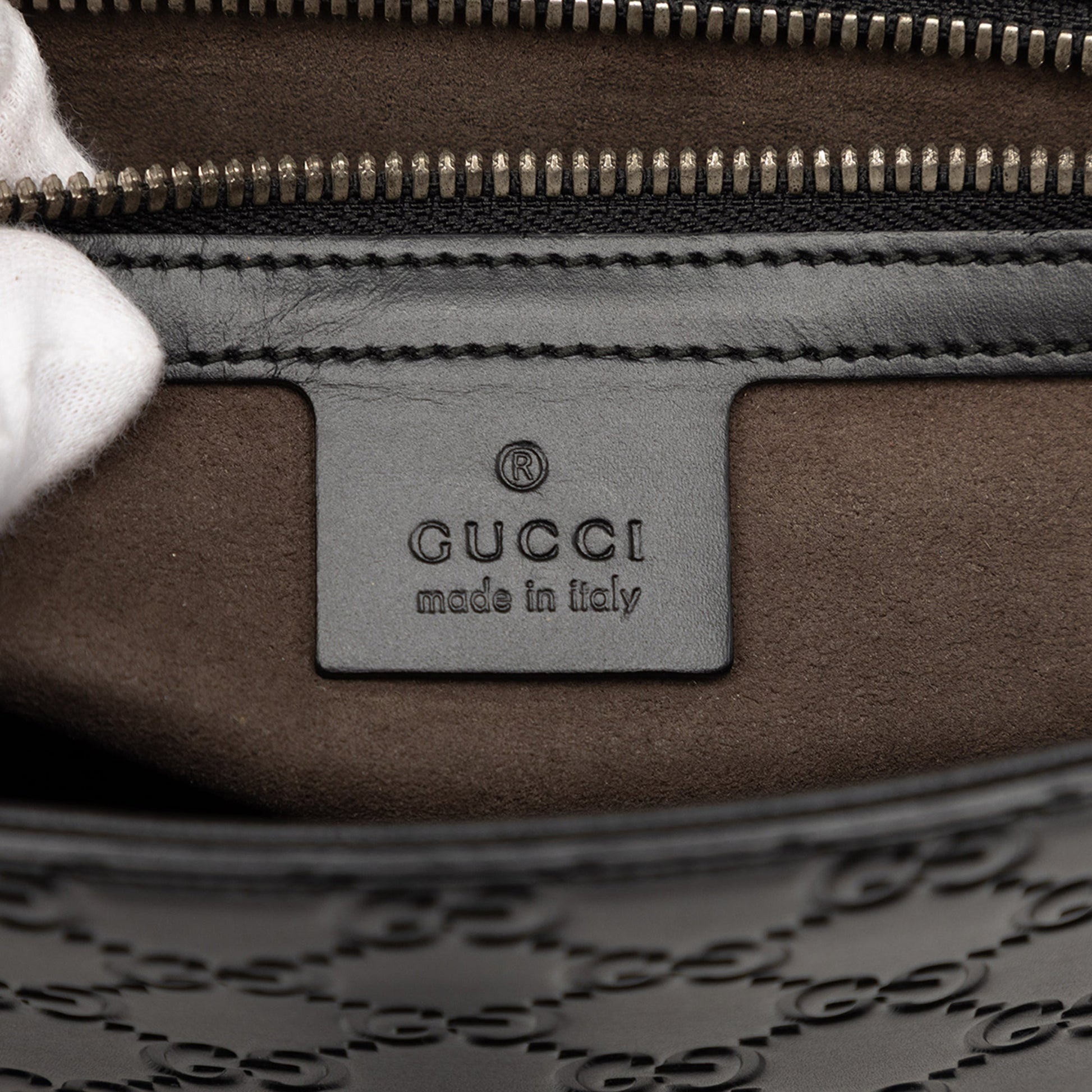 Gucci Guccissima Flap Messenger Bag