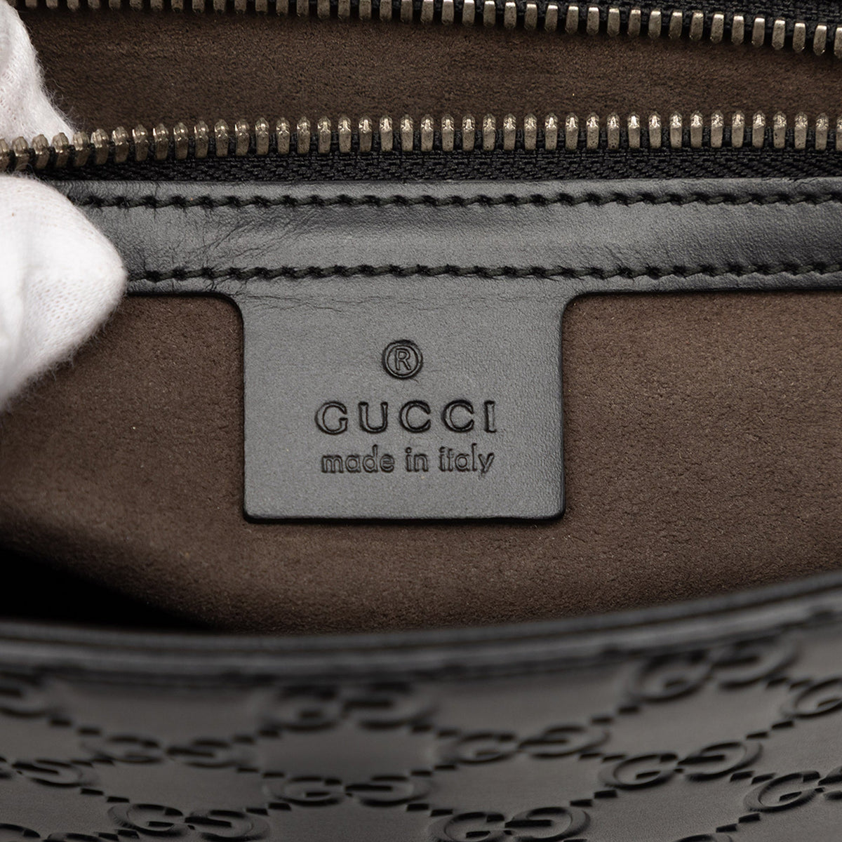 Gucci Guccissima Flap Messenger Bag