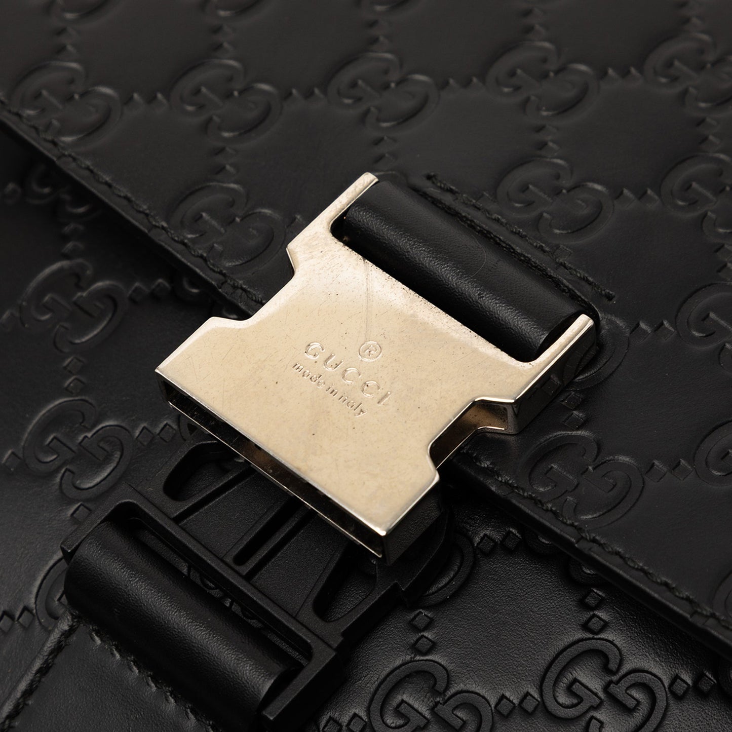 Gucci Guccissima Flap Messenger Bag