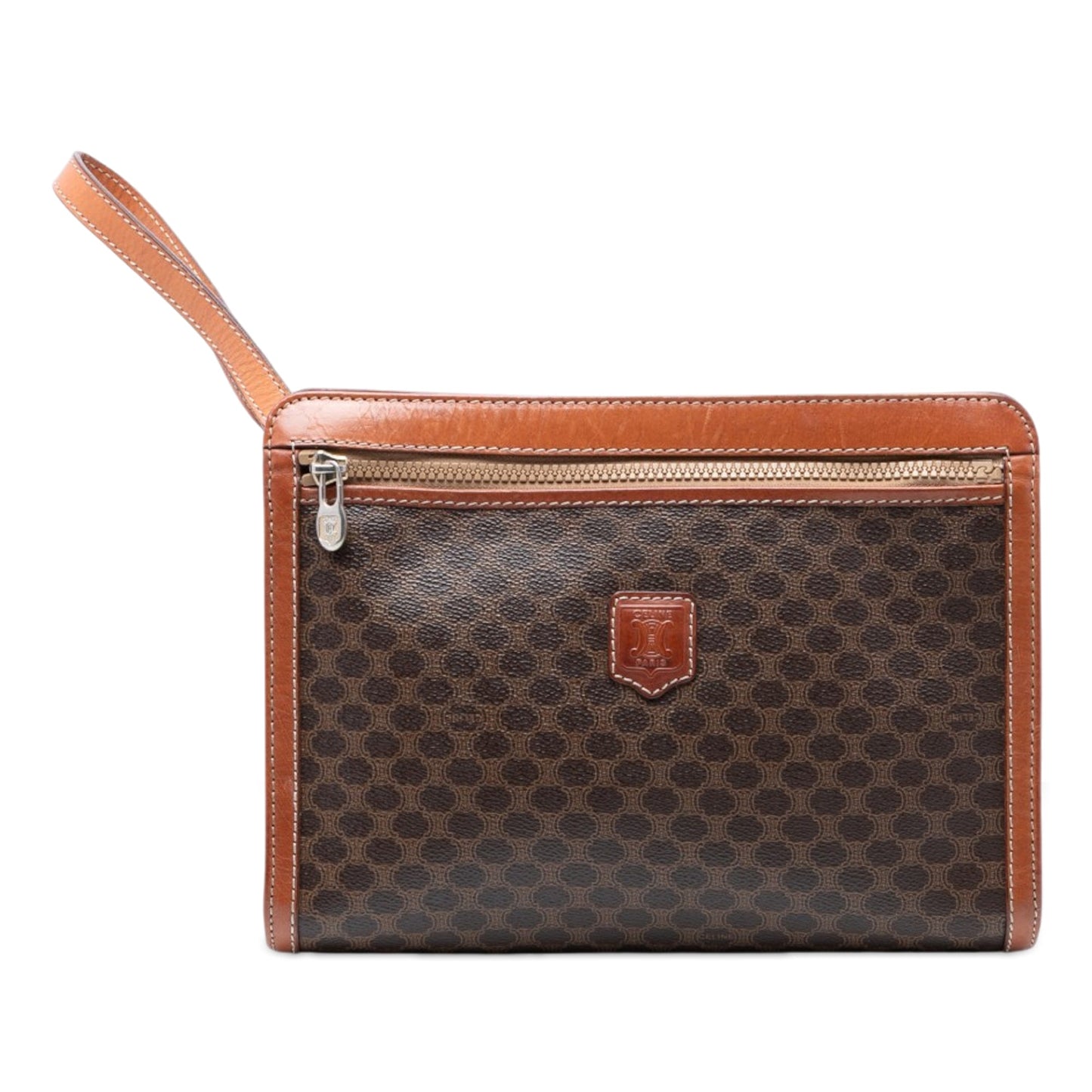 Celine Macadam Coated Canvas Clutch