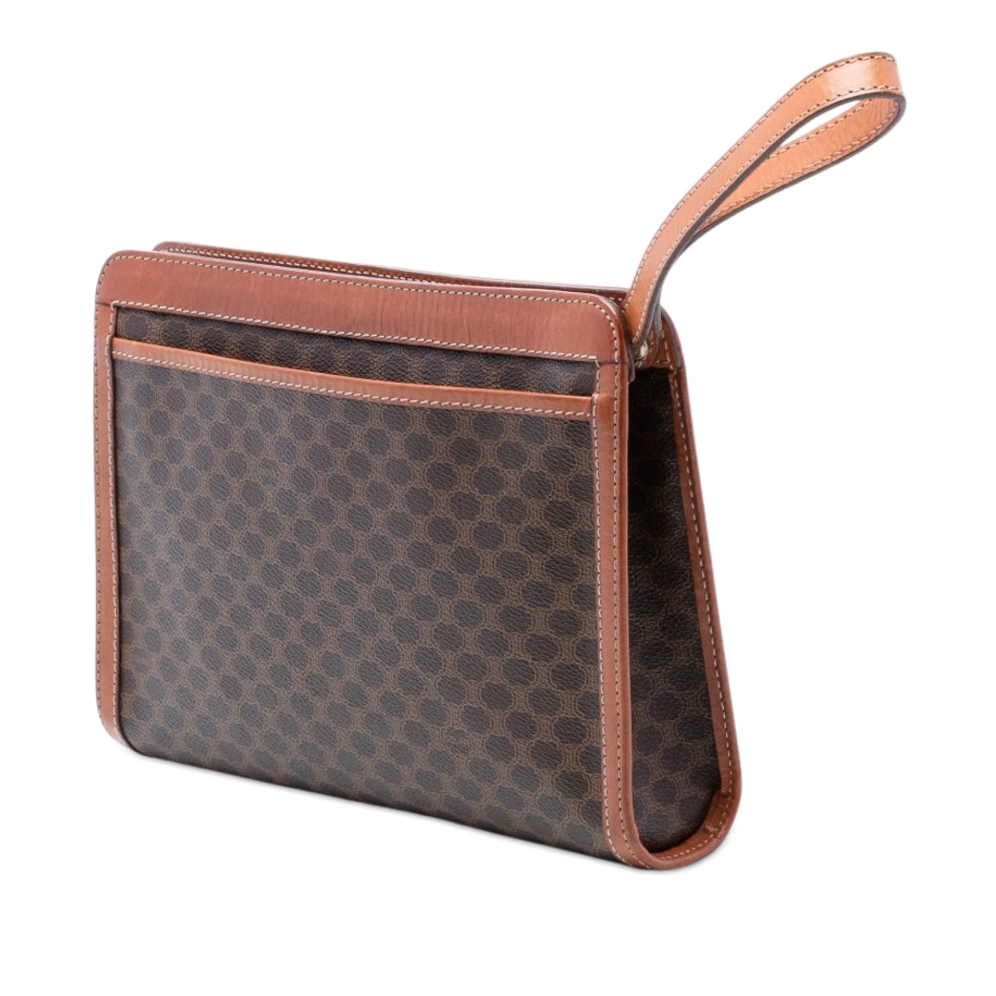 Celine Macadam Coated Canvas Clutch