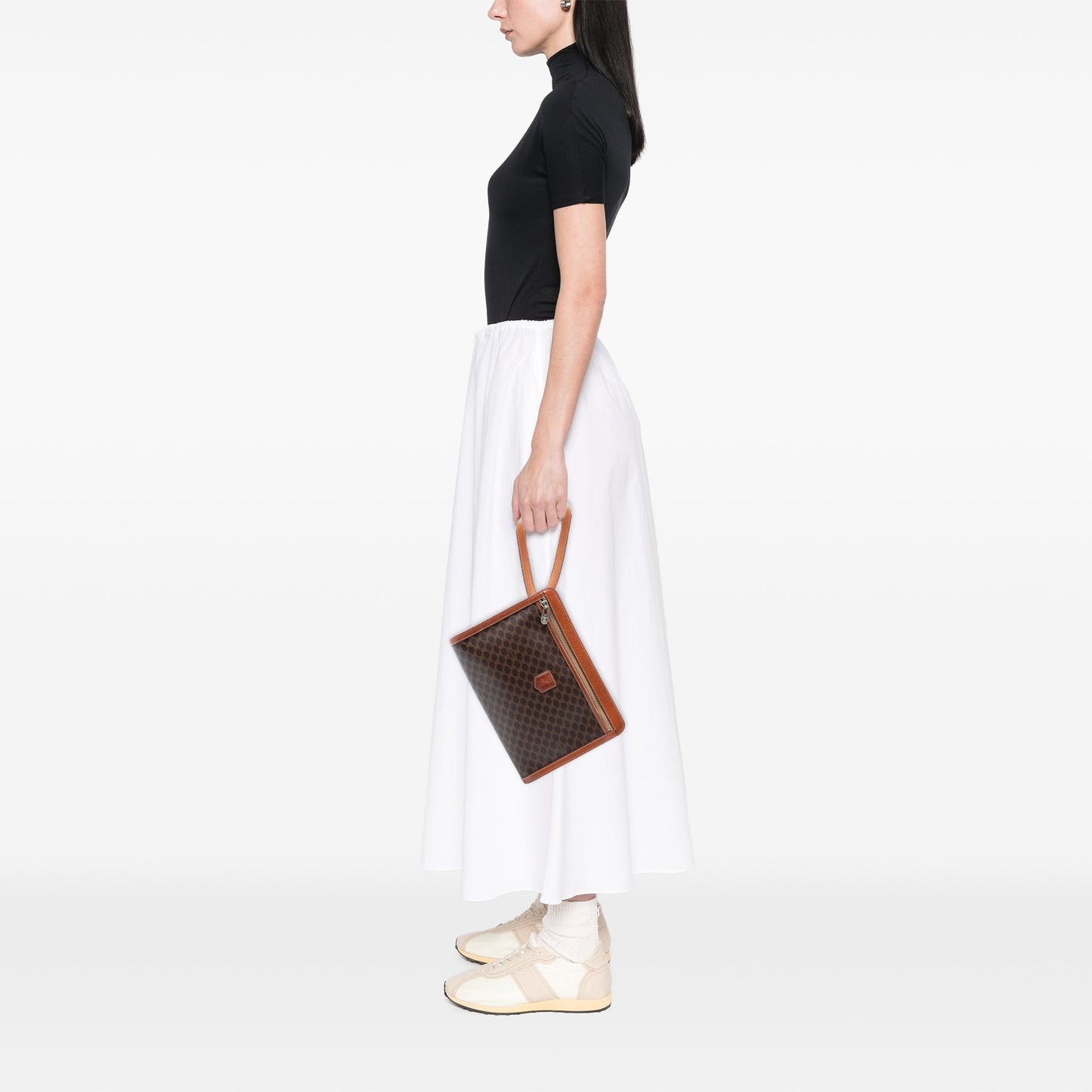 Celine Macadam Coated Canvas Clutch