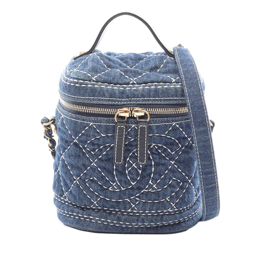 Chanel CC Denim Vanity Bag — Blue