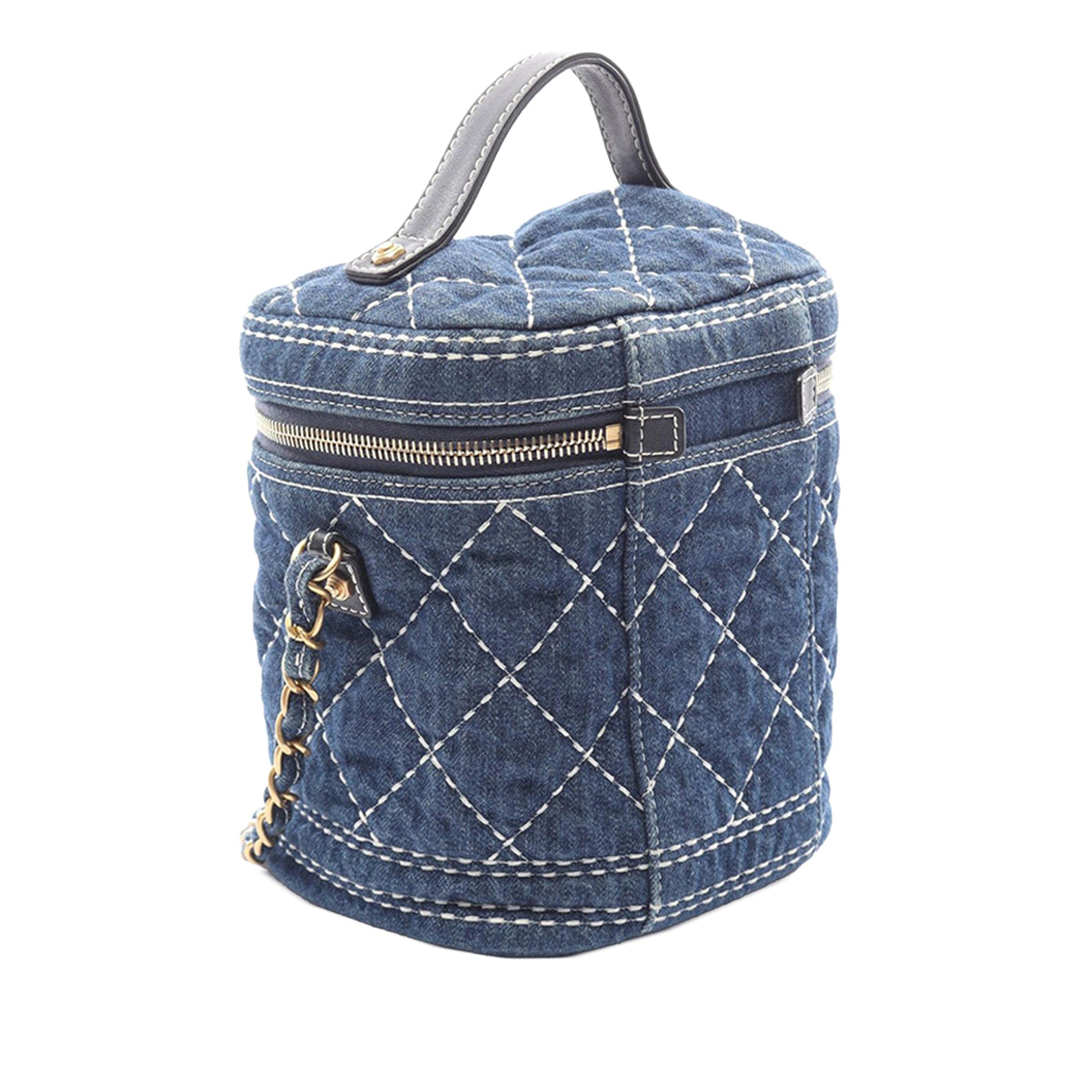 Chanel CC Denim Vanity Bag — Blue