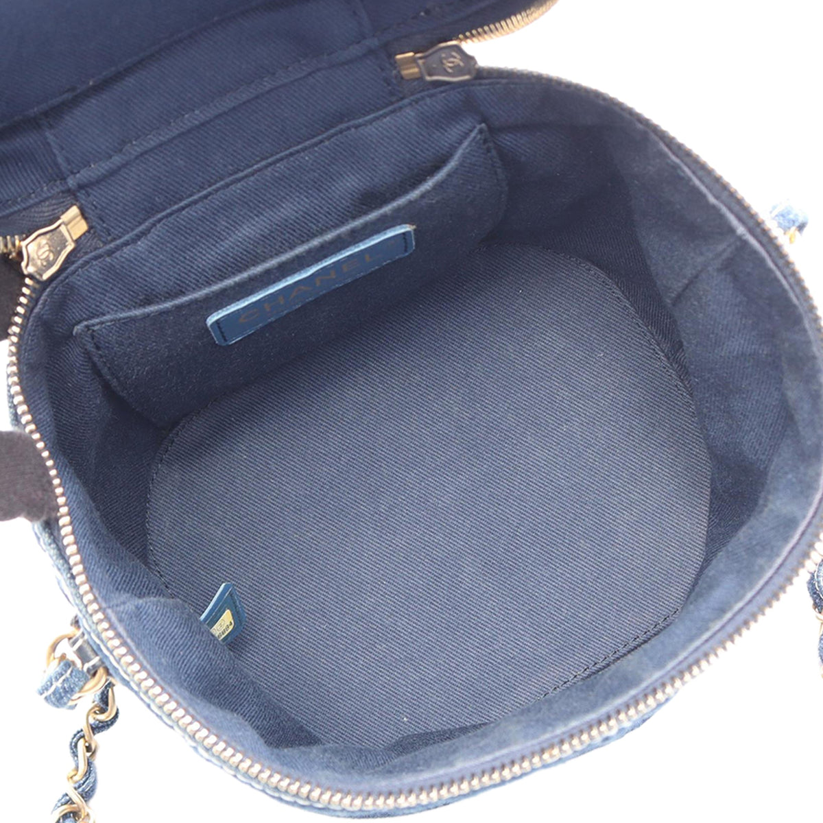 Chanel CC Denim Vanity Bag — Blue