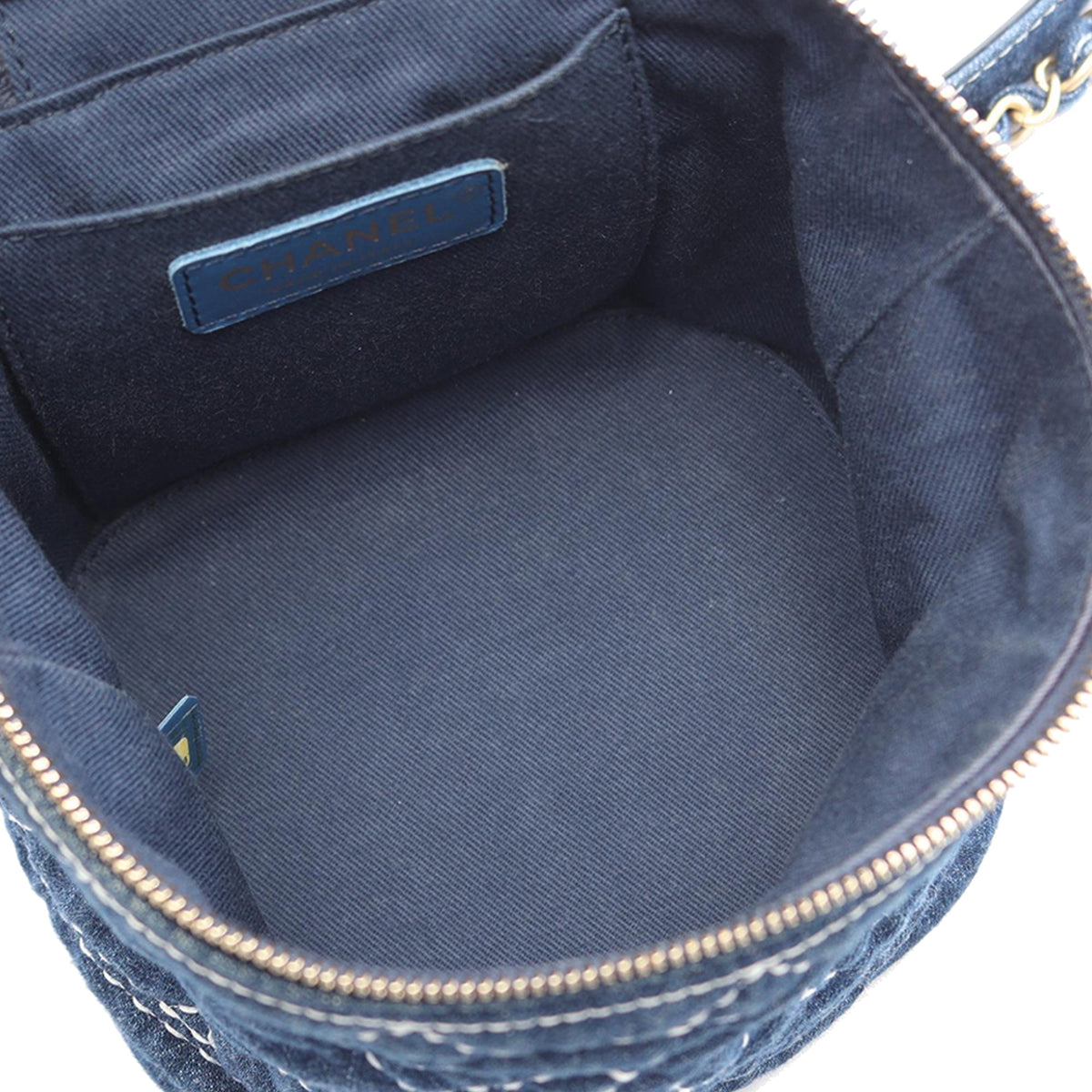 Chanel CC Denim Vanity Bag — Blue
