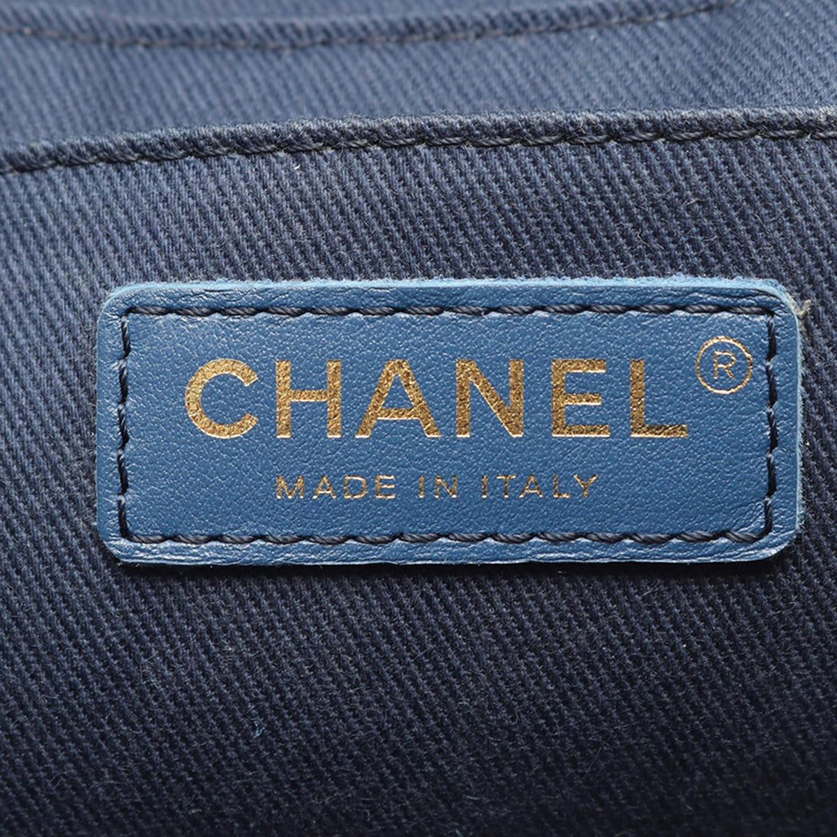Chanel CC Denim Vanity Bag — Blue