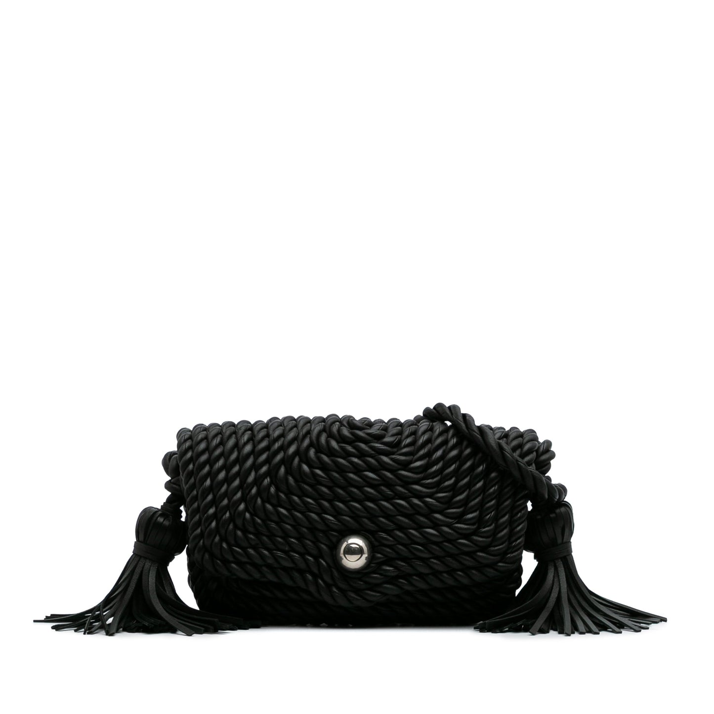 Bottega Veneta Lambskin Torchon Classic Tasseled Twisted Crossbody