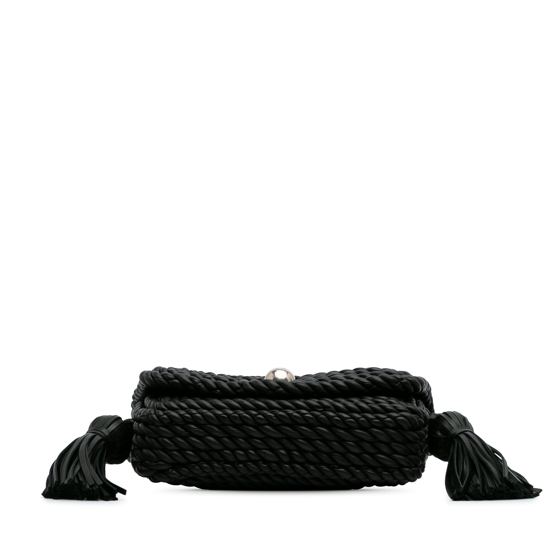 Bottega Veneta Lambskin Torchon Classic Tasseled Twisted Crossbody