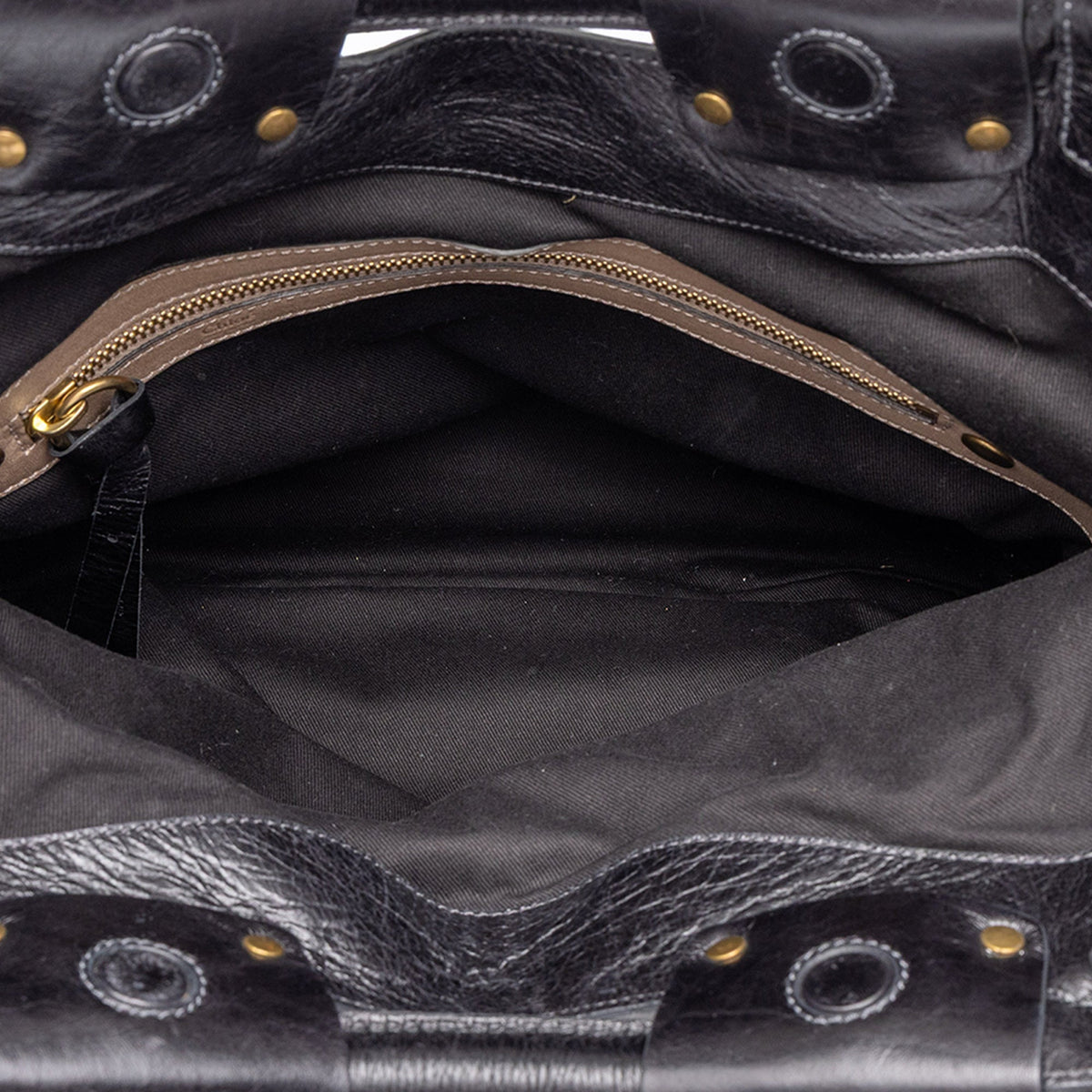 Chloé Large Leather Bay  Shoulder Bag — Black
