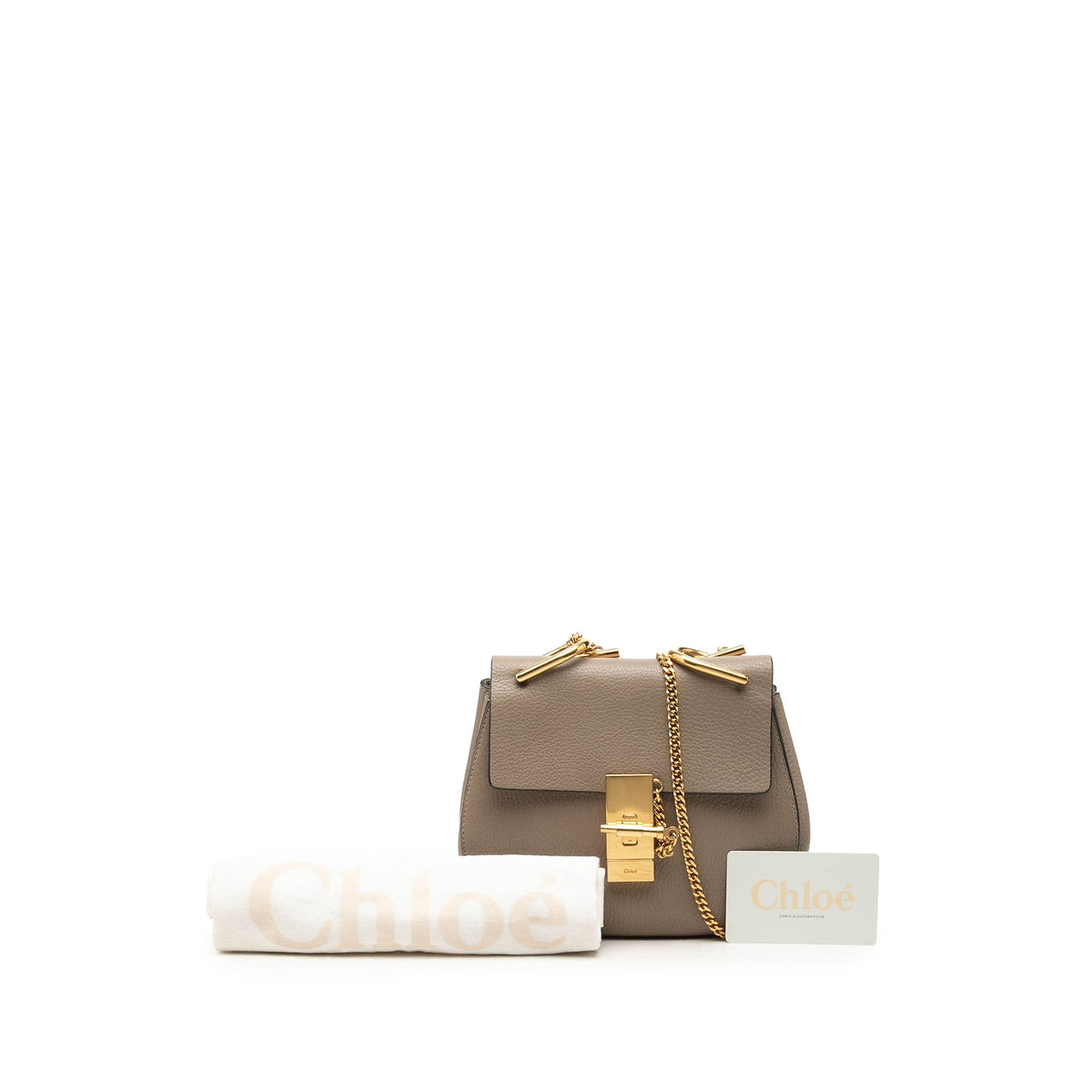 Chloé Mini Grained Lambskin Drew Crossbody