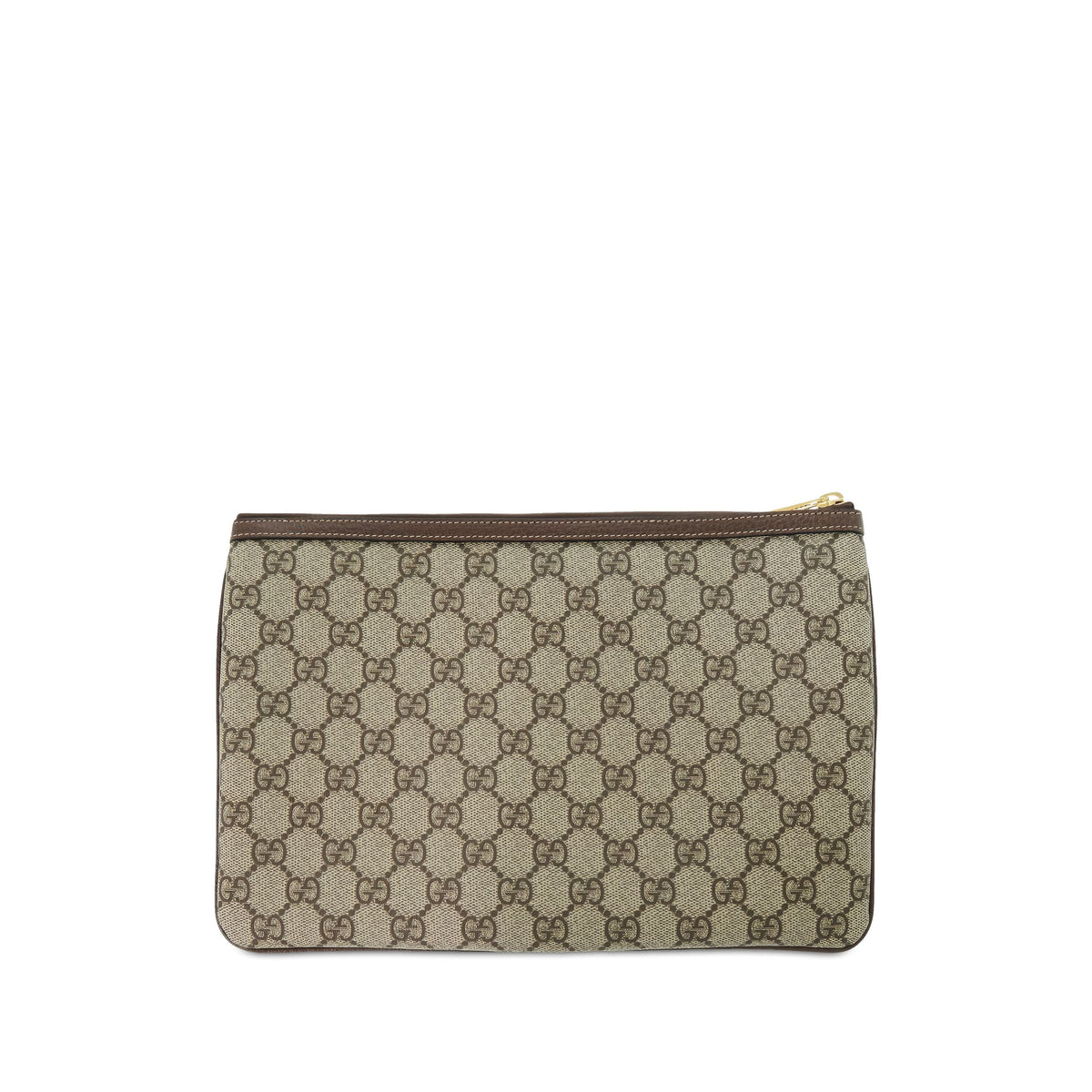 Gucci GG Supreme Web Ophidia Clutch — Beige