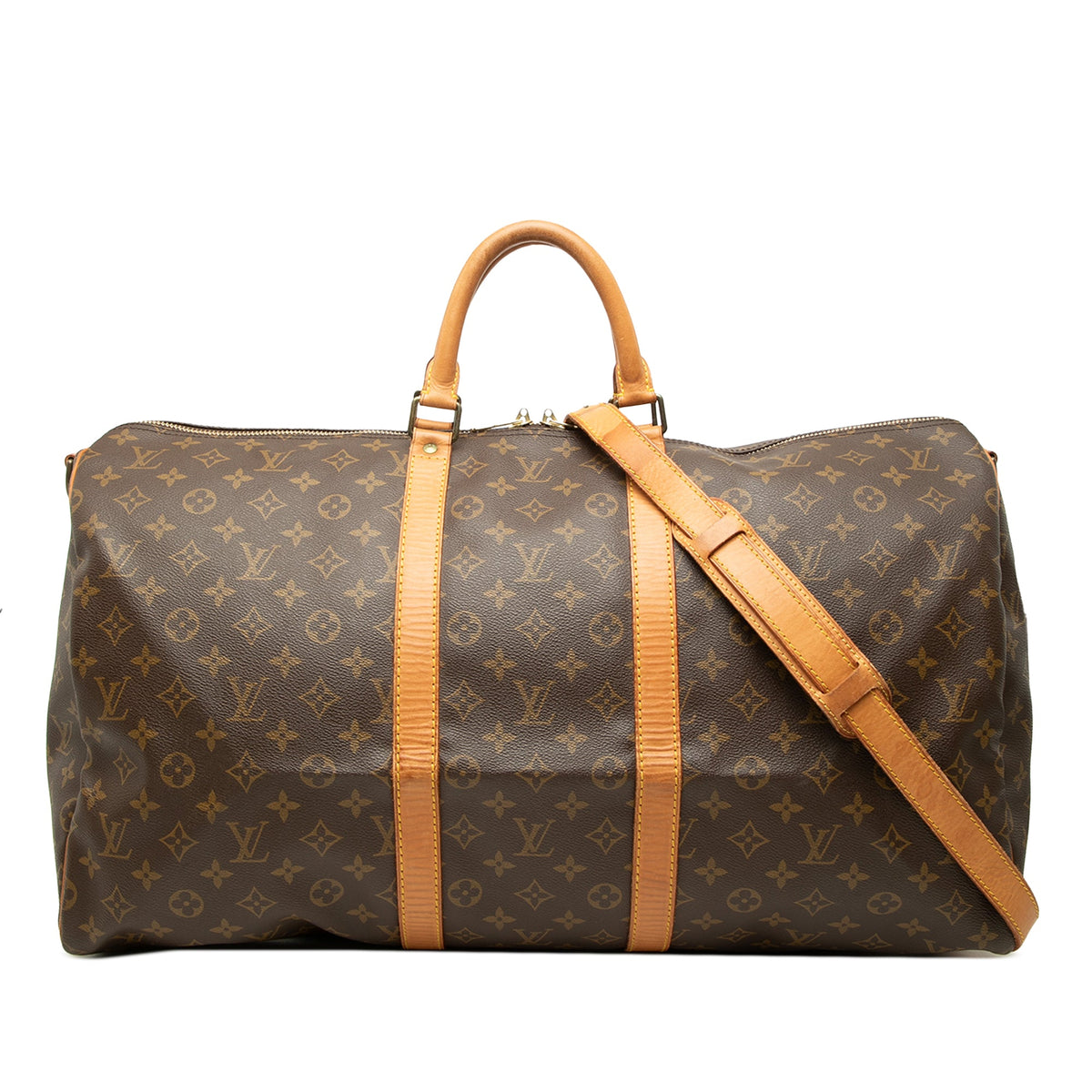Louis Vuitton Monogram Keepall Bandouliere 55 — Brown