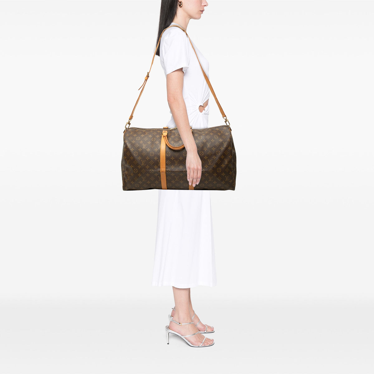 Louis Vuitton Monogram Keepall Bandouliere 55 — Brown