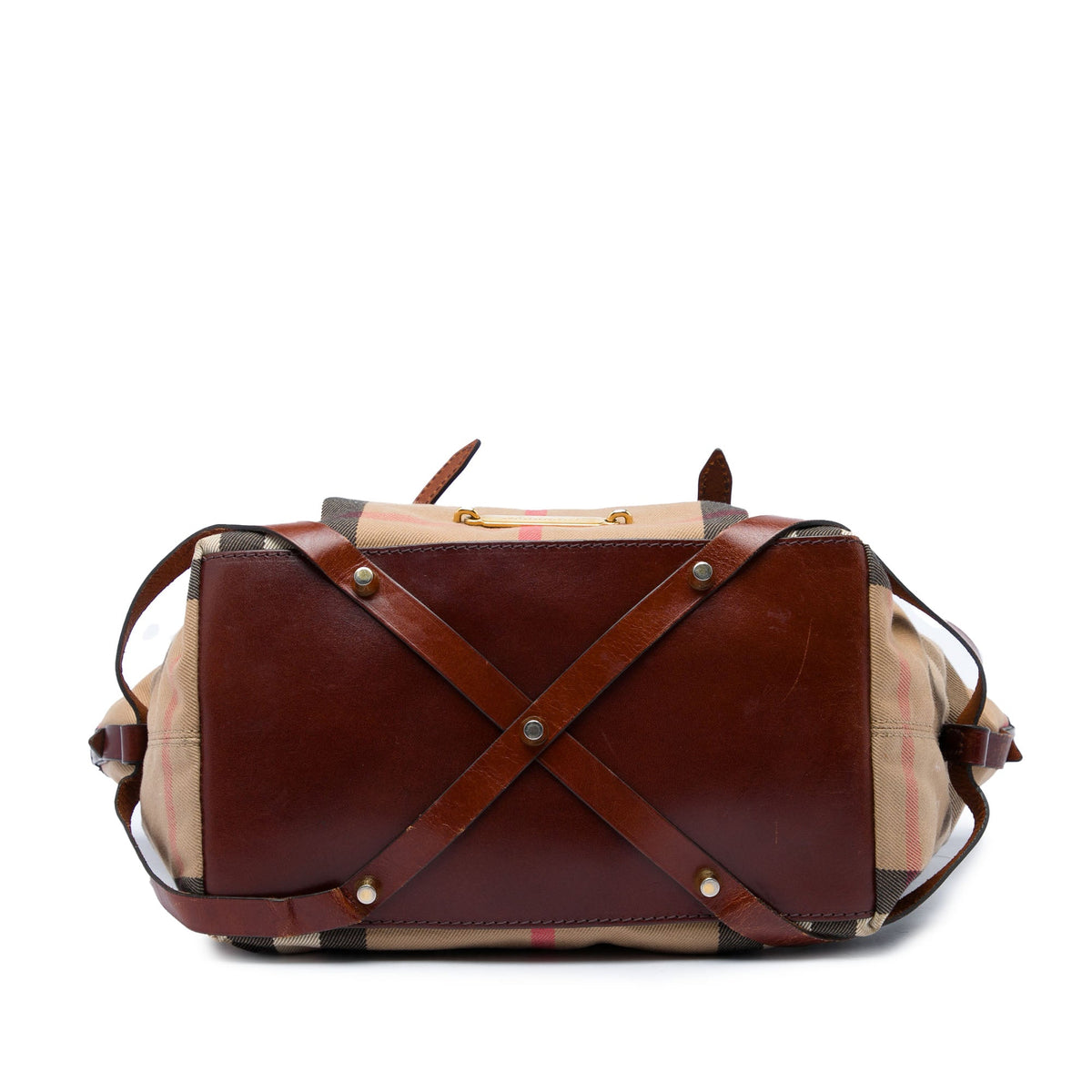 Burberry Small House Check Canvas Bridle Salisbury Tote