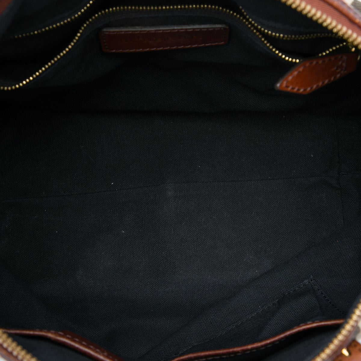 Burberry Small House Check Canvas Bridle Salisbury Tote