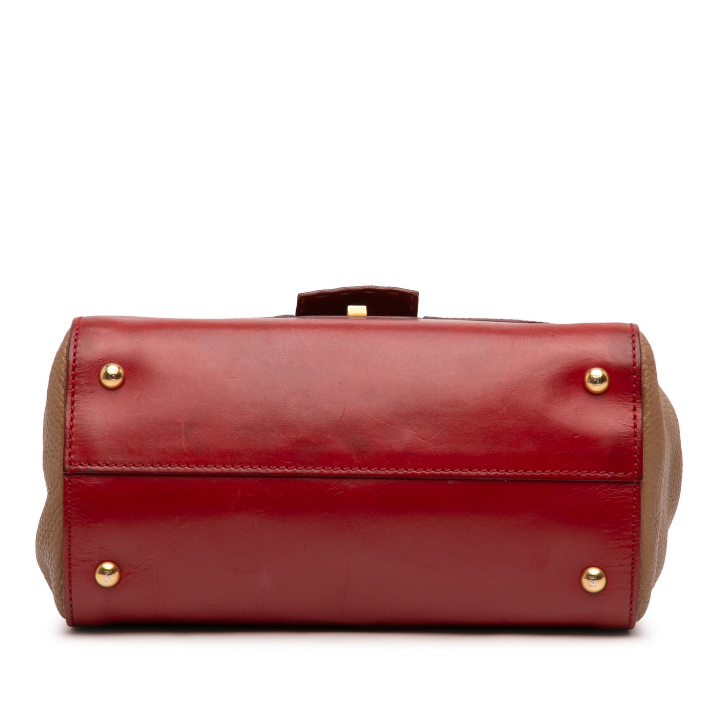 Fendi Tricolor Calfskin Silvana Top Handle Bag