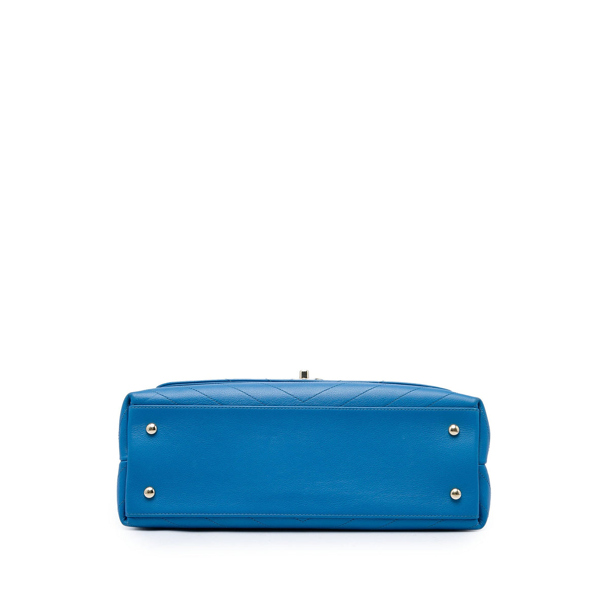 Chanel Medium Grained Calfskin Chevron Chic Top Handle Flap