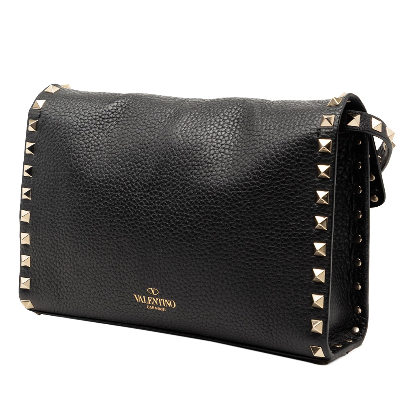 Valentino Small Grainy Calfskin Rockstud Flap Crossbody