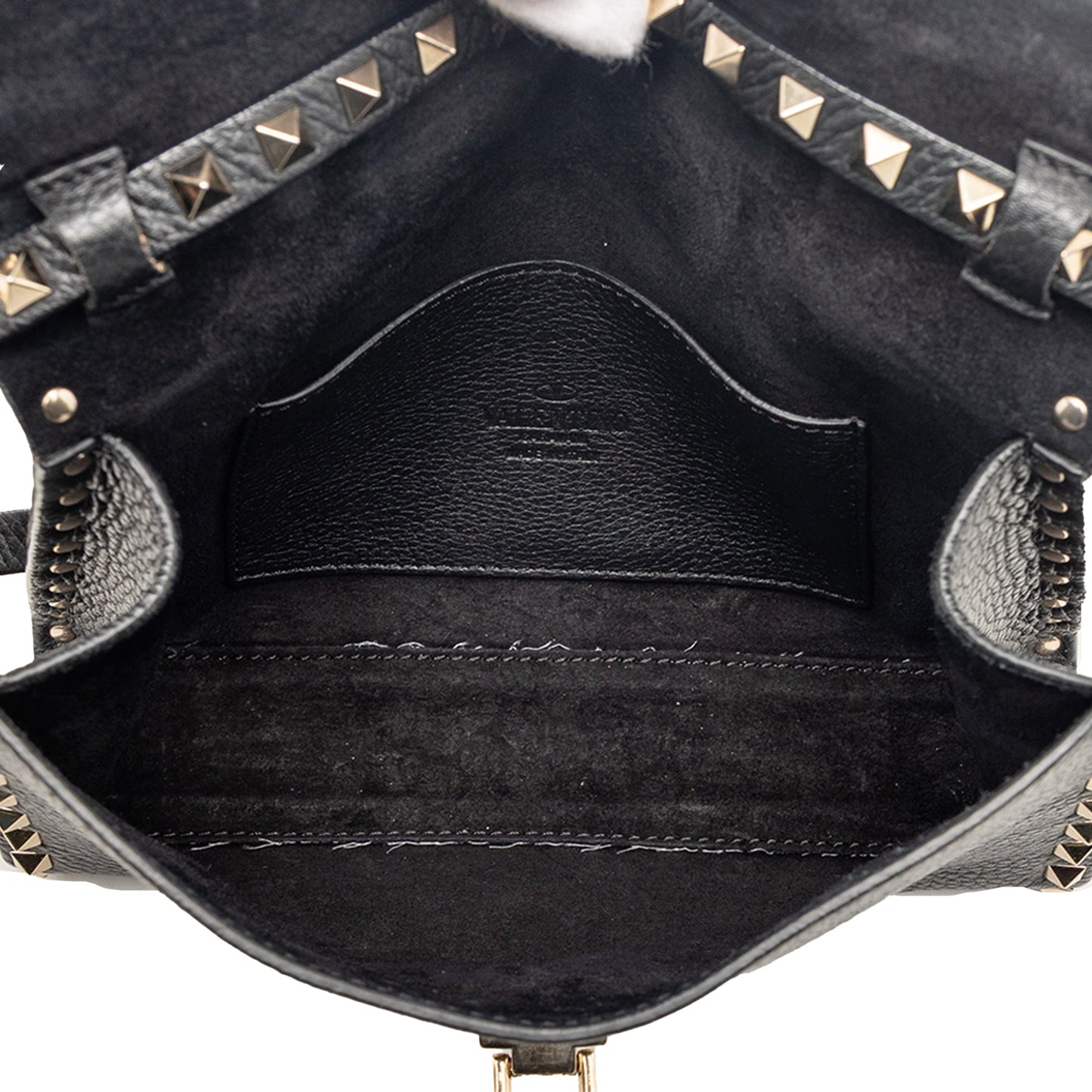 Valentino Small Grainy Calfskin Rockstud Flap Crossbody