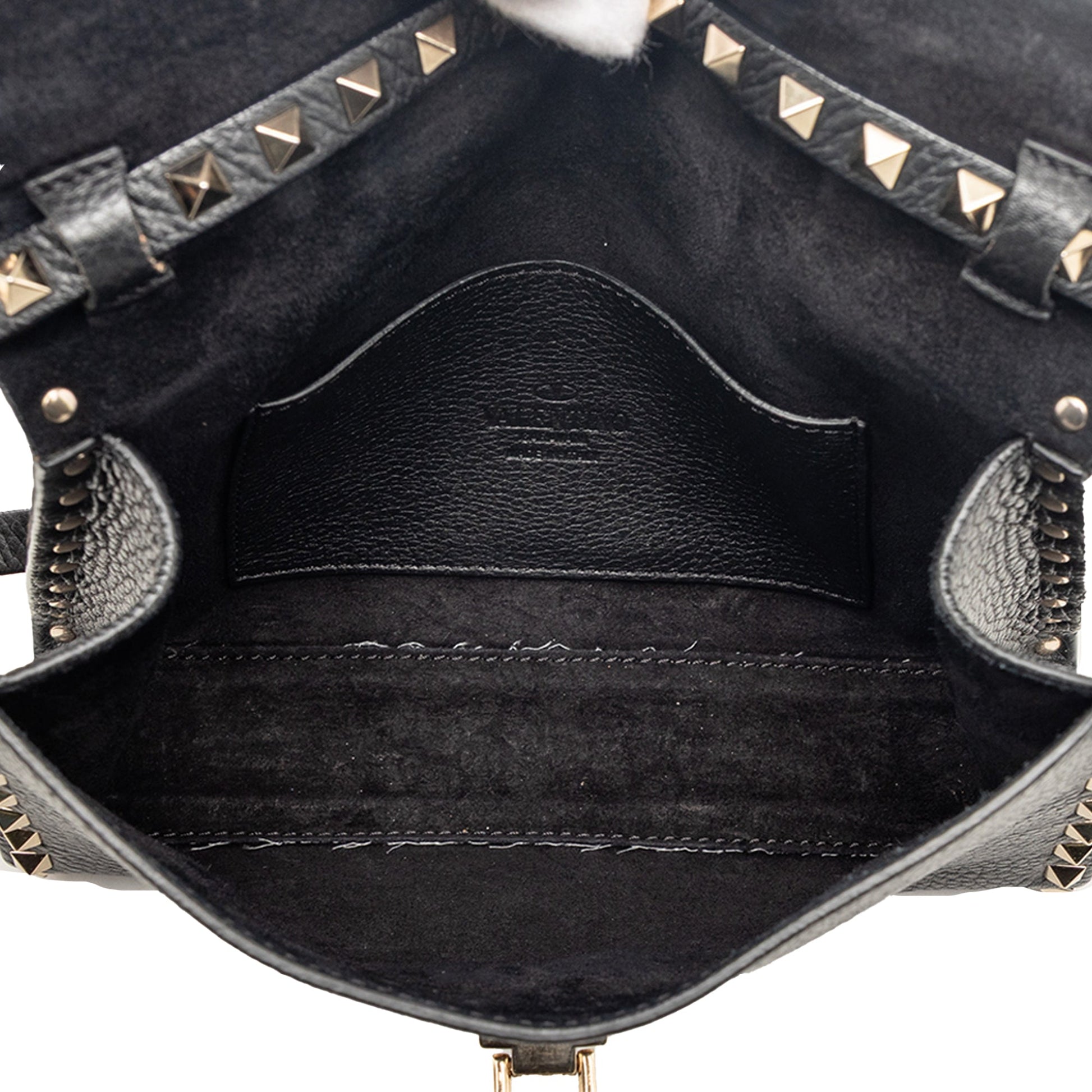 Valentino Small Grainy Calfskin Rockstud Flap Crossbody