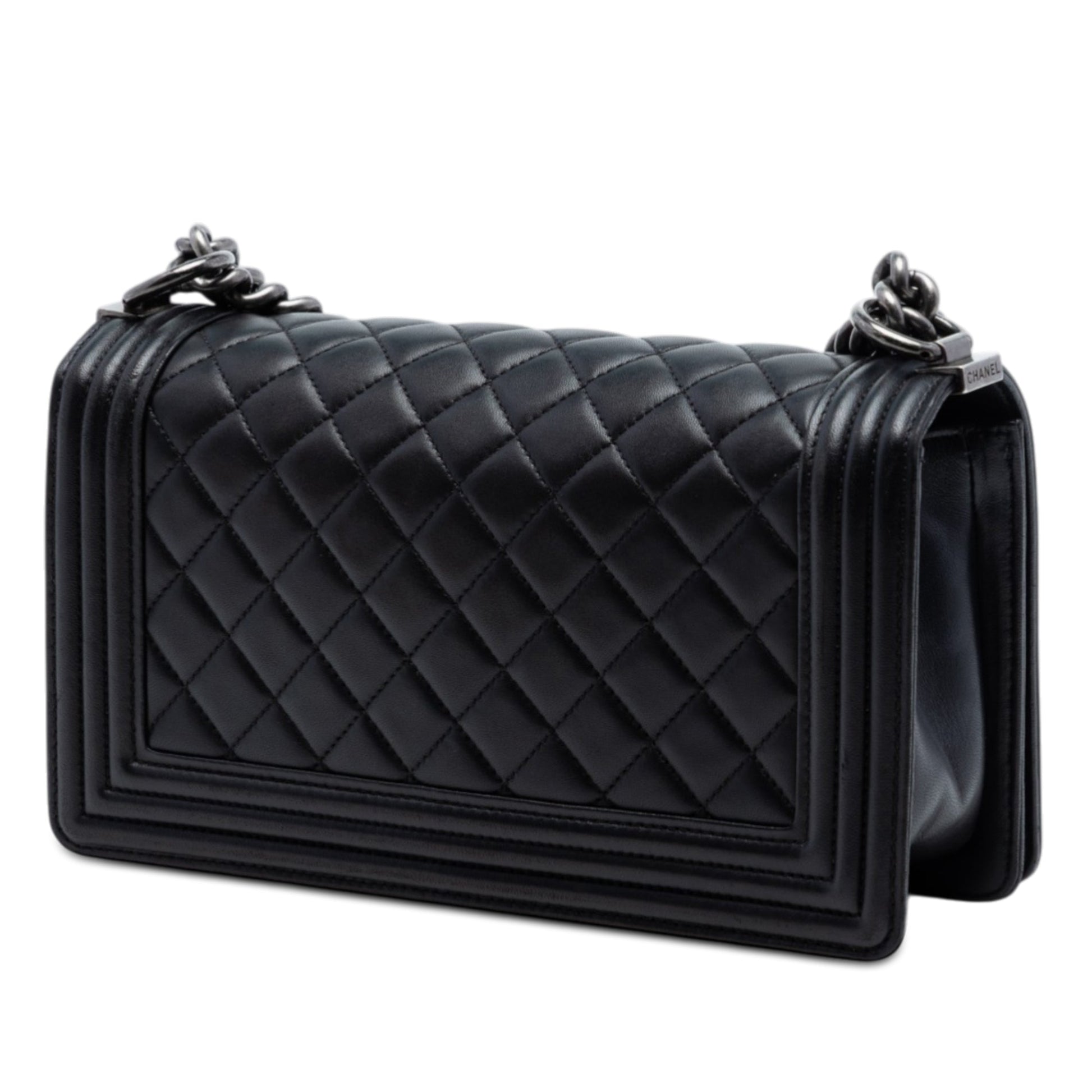 Chanel Old Medium Quilted Lambskin Boy Flap